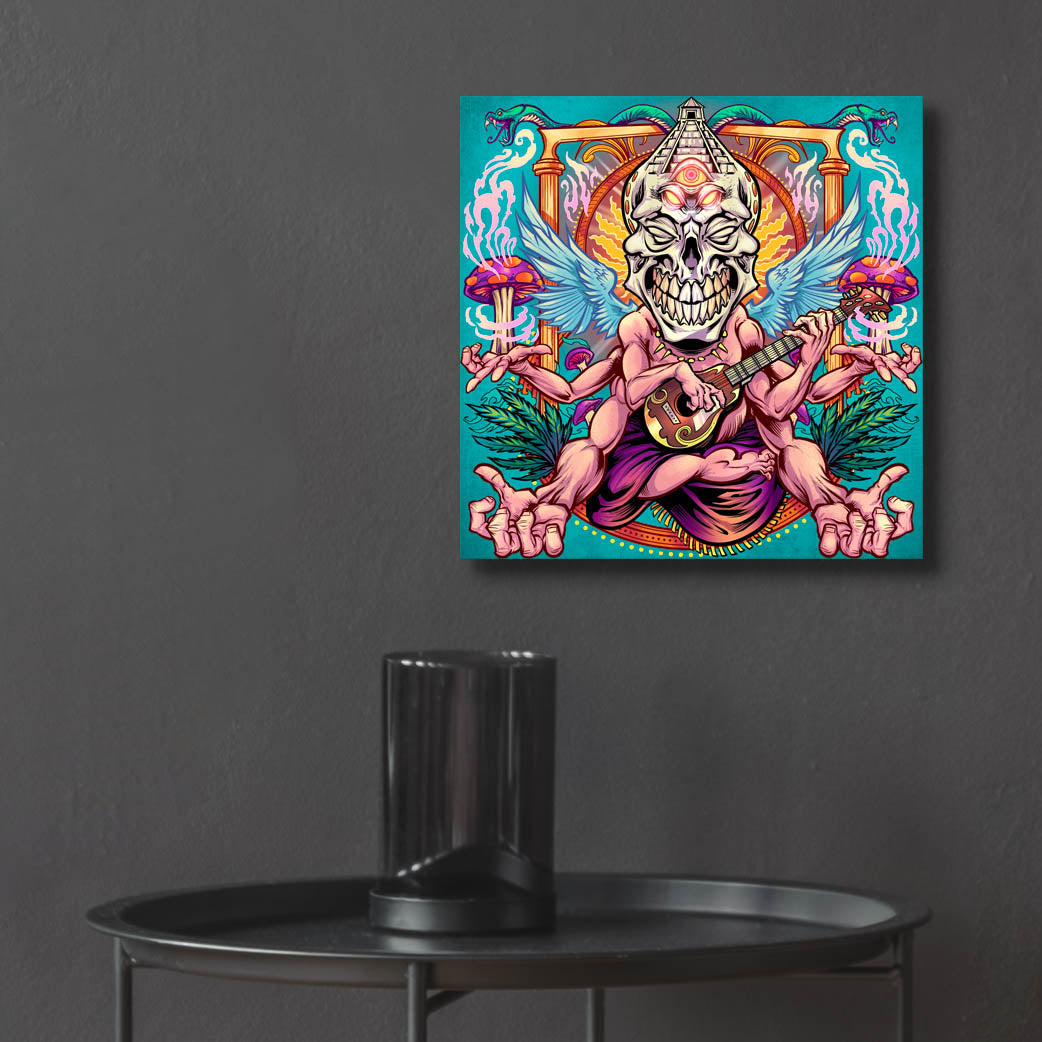 Epic Art 'Psyk-Out Psychedlic' by Flyland Designs, Acrylic Glass Wall Art,12x12