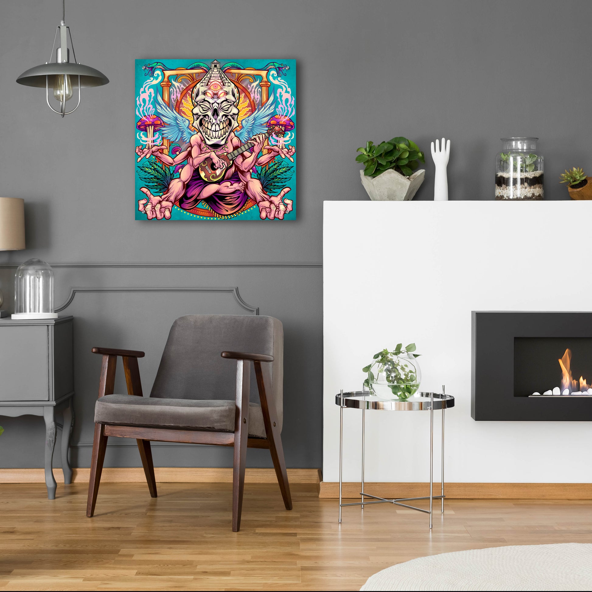 Epic Art 'Psyk-Out Psychedlic' by Flyland Designs, Acrylic Glass Wall Art,24x24