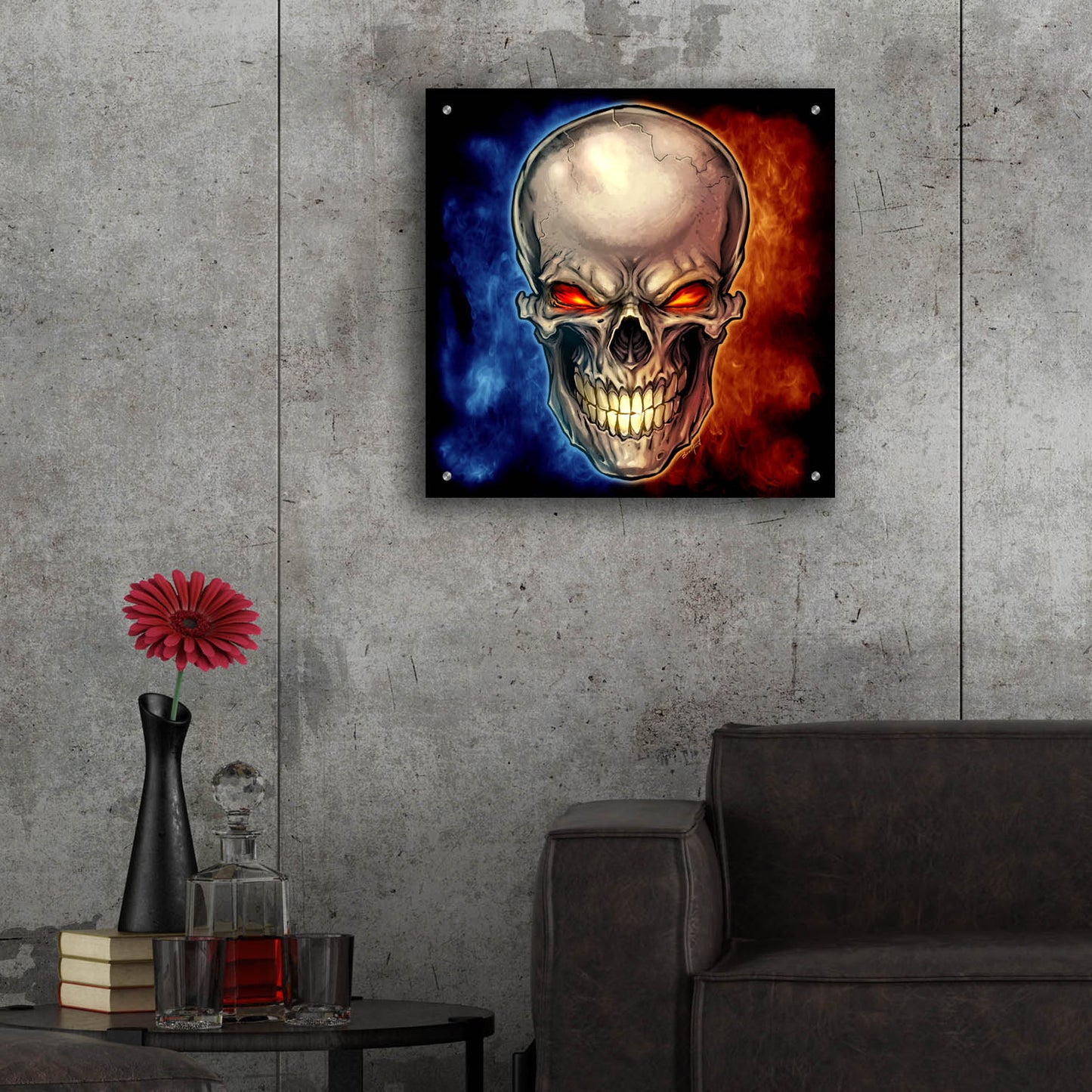 Epic Art 'Skull 2016' by Flyland Designs, Acrylic Glass Wall Art,24x24