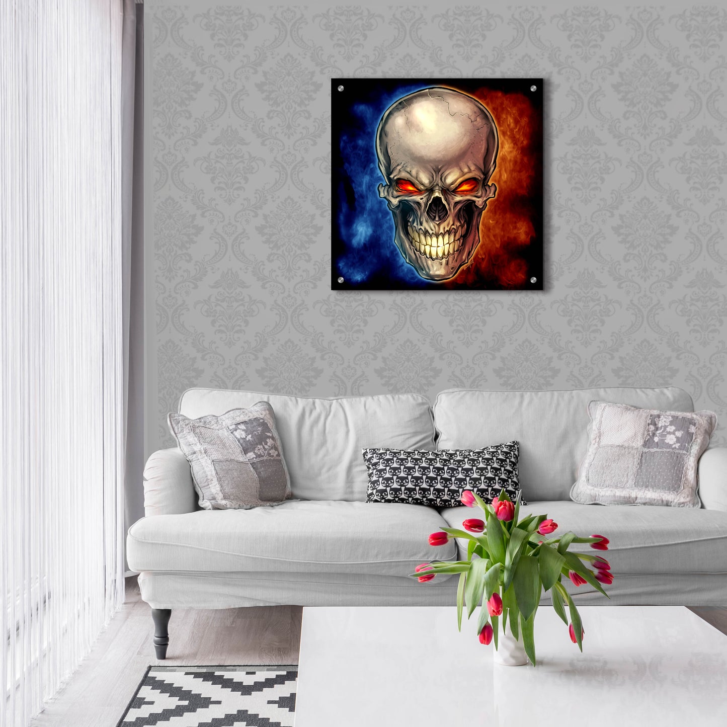 Epic Art 'Skull 2016' by Flyland Designs, Acrylic Glass Wall Art,24x24