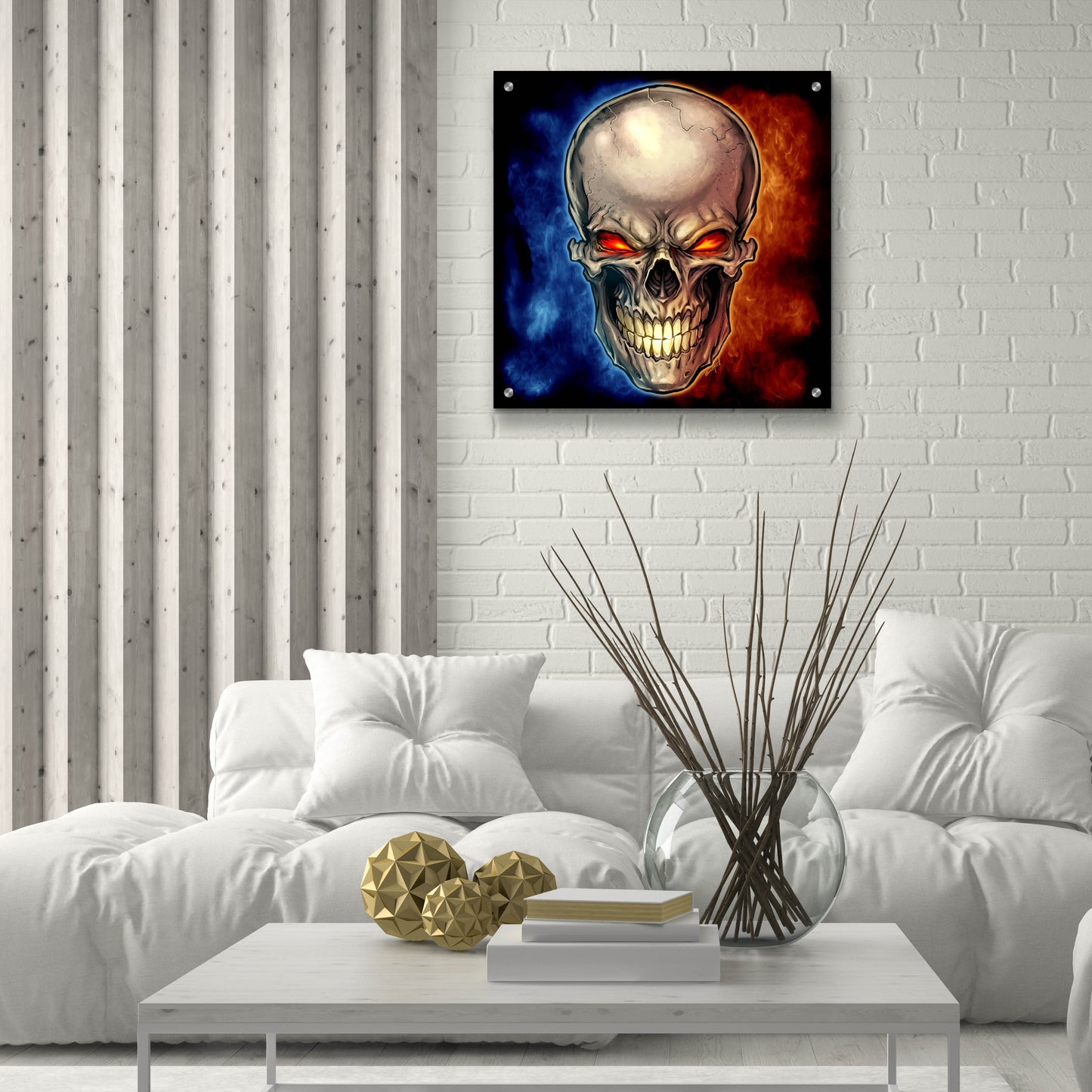 Epic Art 'Skull 2016' by Flyland Designs, Acrylic Glass Wall Art,24x24