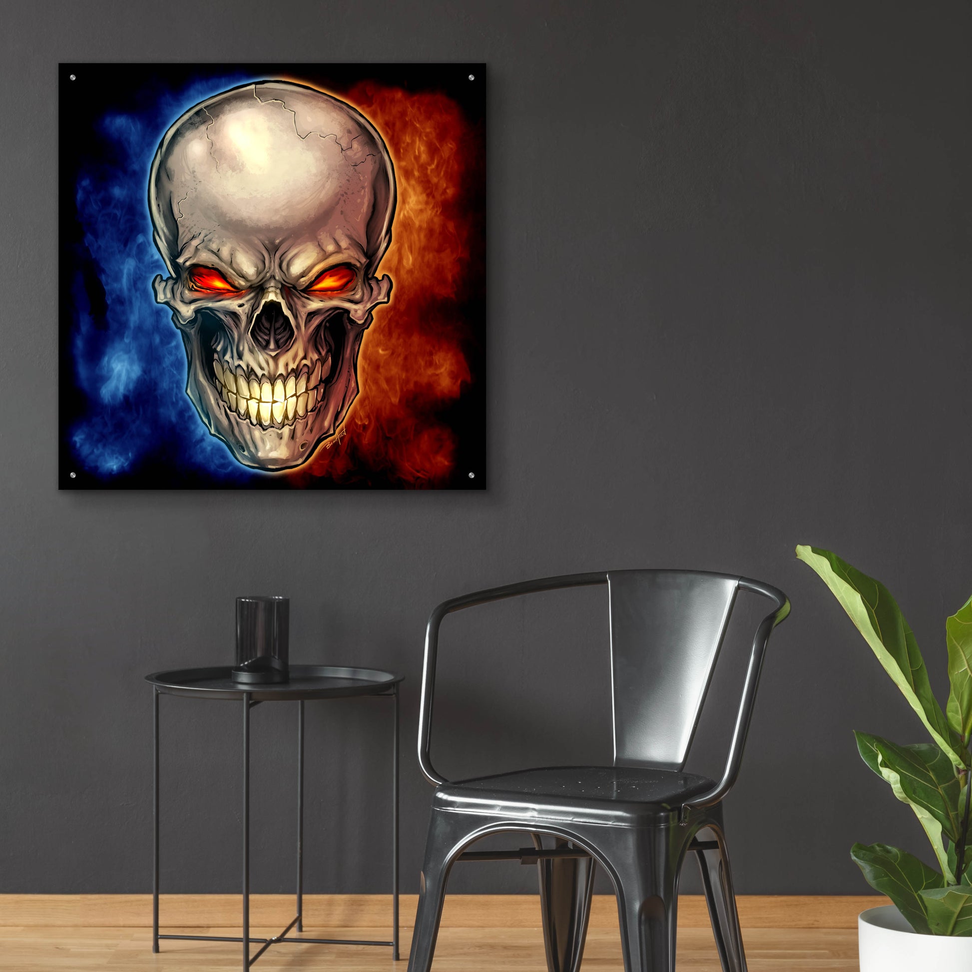 Epic Art 'Skull 2016' by Flyland Designs, Acrylic Glass Wall Art,36x36