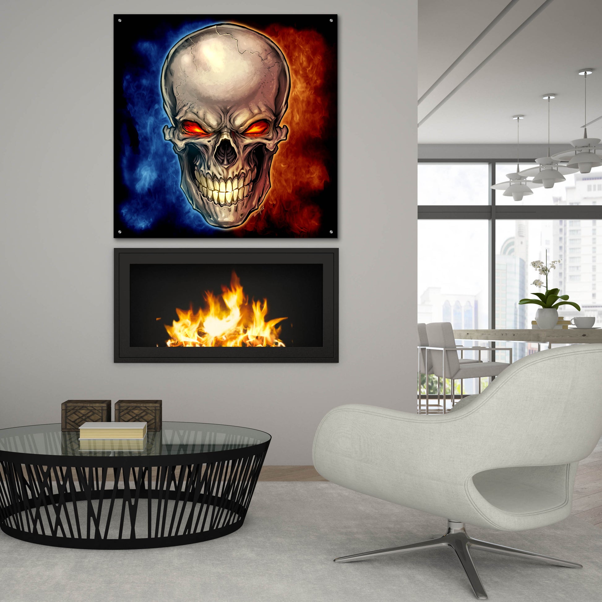 Epic Art 'Skull 2016' by Flyland Designs, Acrylic Glass Wall Art,36x36