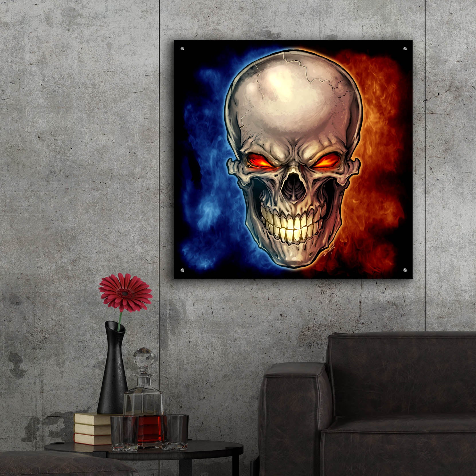 Epic Art 'Skull 2016' by Flyland Designs, Acrylic Glass Wall Art,36x36