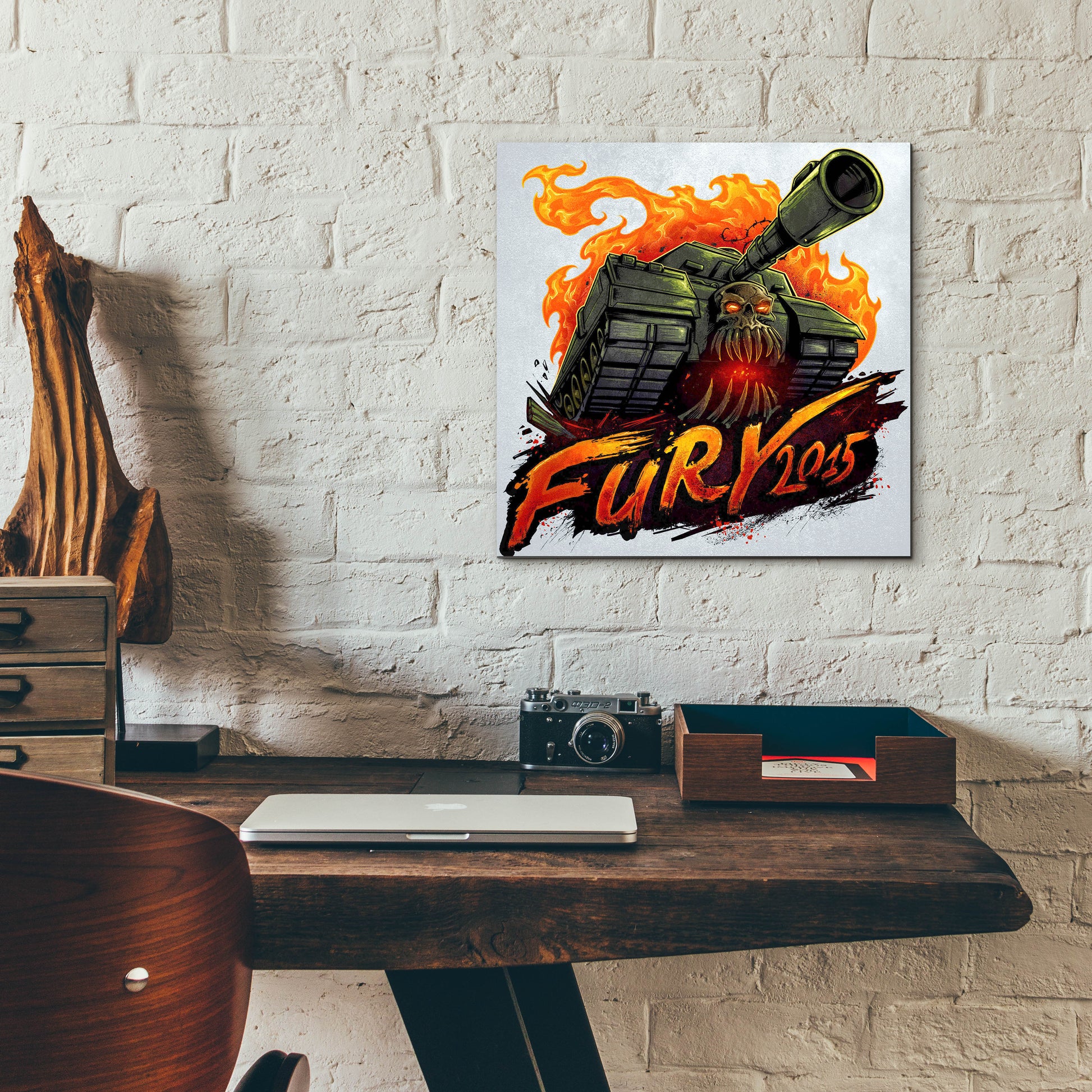 Epic Art 'Skull Tank' by Flyland Designs, Acrylic Glass Wall Art,12x12