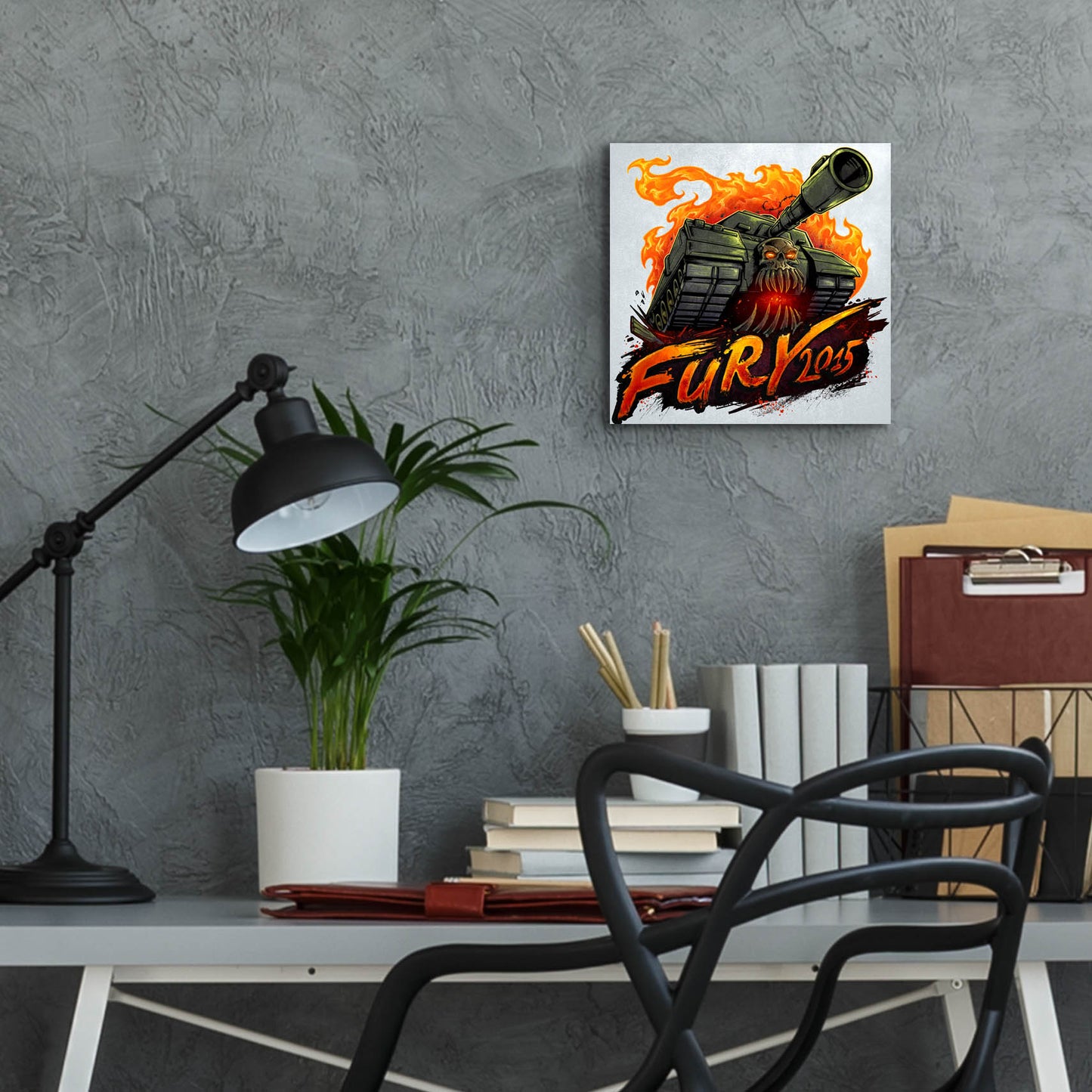 Epic Art 'Skull Tank' by Flyland Designs, Acrylic Glass Wall Art,12x12