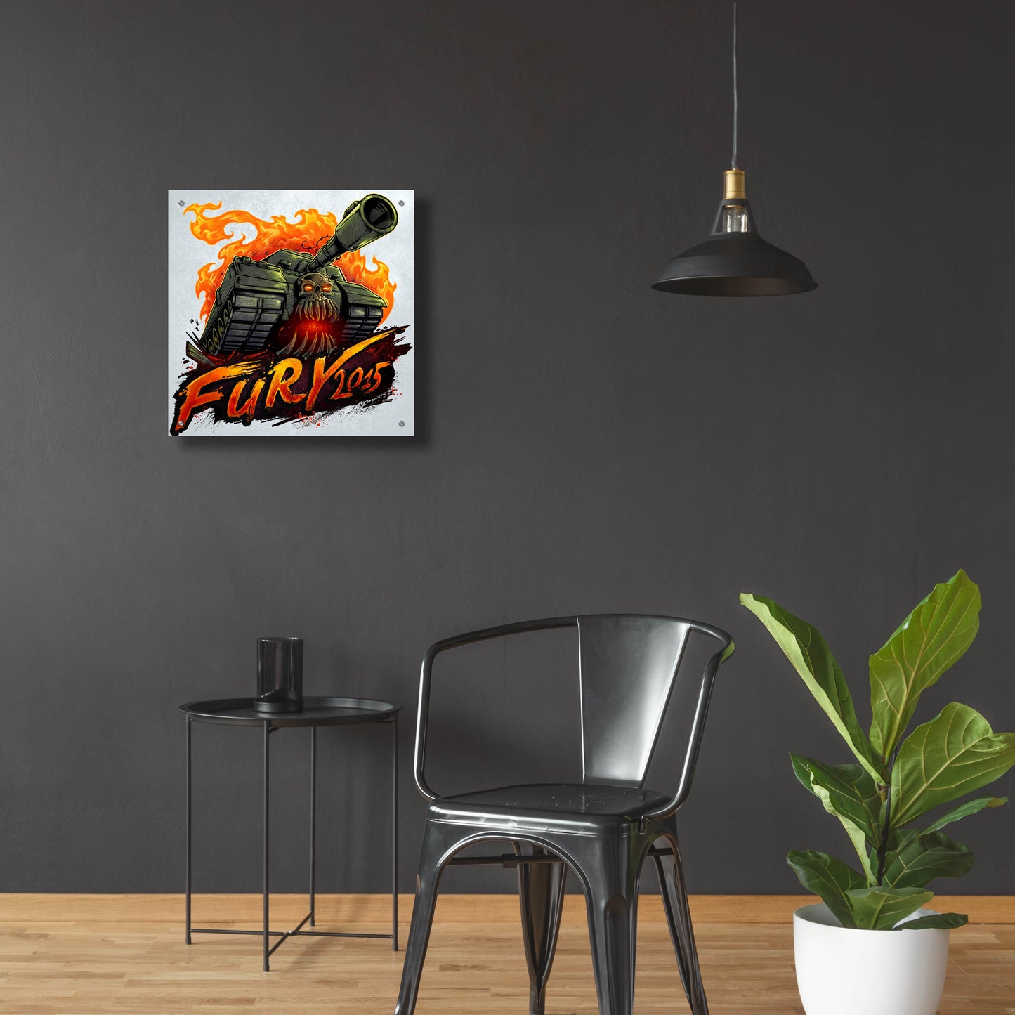 Epic Art 'Skull Tank' by Flyland Designs, Acrylic Glass Wall Art,24x24