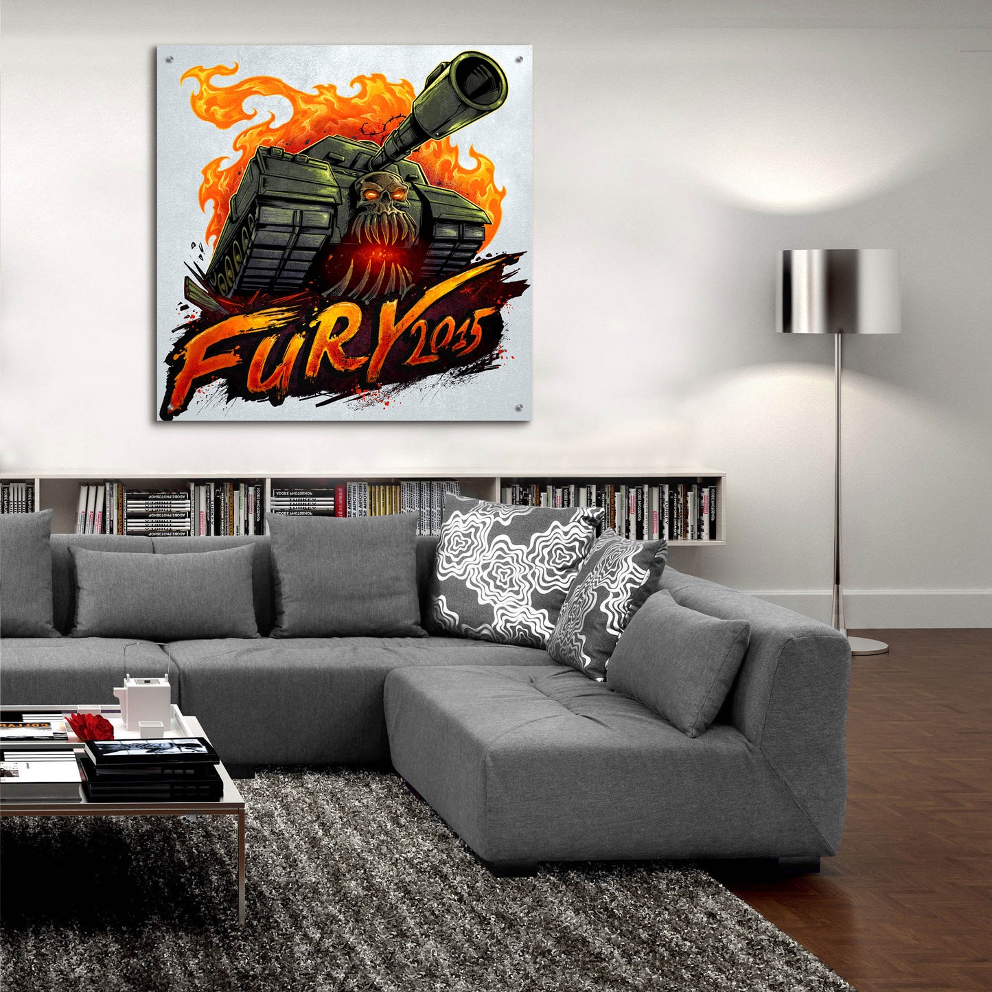 Epic Art 'Skull Tank' by Flyland Designs, Acrylic Glass Wall Art,36x36