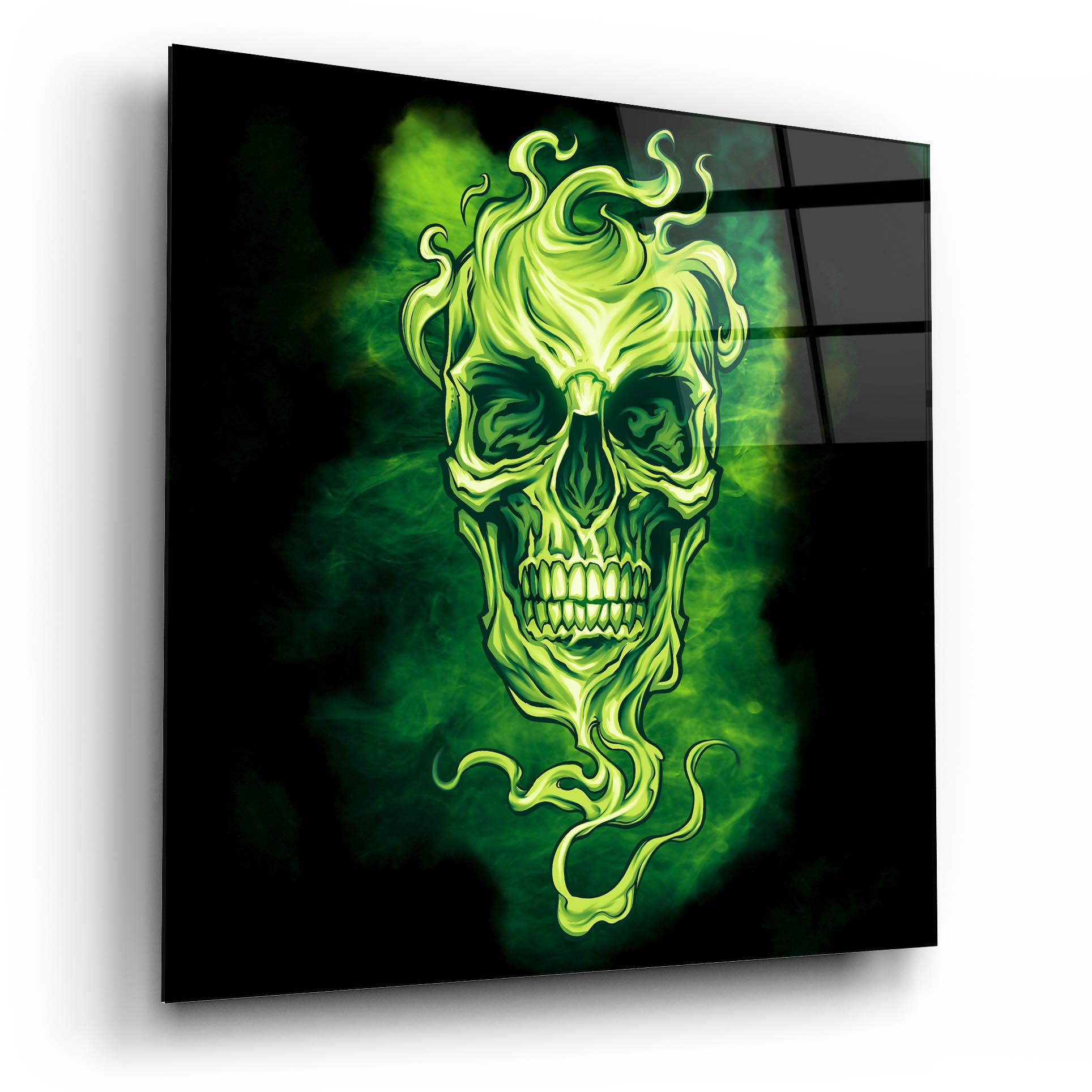 Epic Art 'Smoky Skull' by Flyland Designs, Acrylic Glass Wall Art,12x12