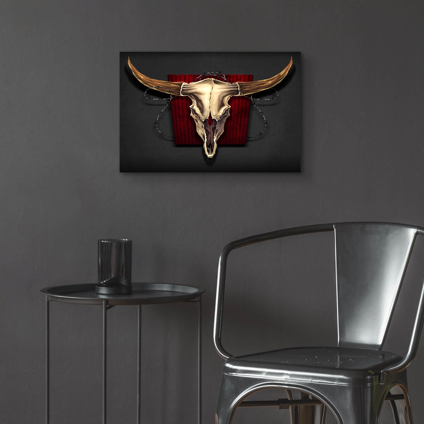 Epic Art 'Steer Skull 01' by Flyland Designs, Acrylic Glass Wall Art,24x16