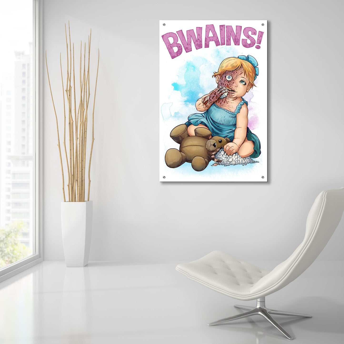 Epic Art 'Bwains DBH' by Flyland Designs, Acrylic Glass Wall Art,24x36