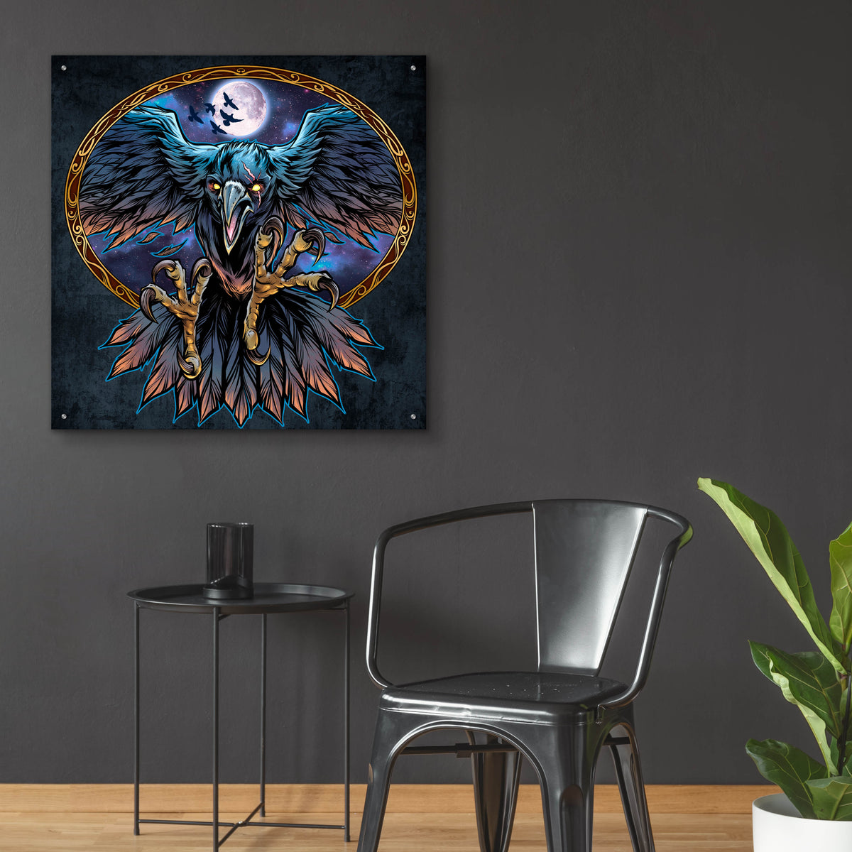 Epic Art 'Corax Russ Logo Design' by Flyland Designs, Acrylic Glass Wall Art,36x36