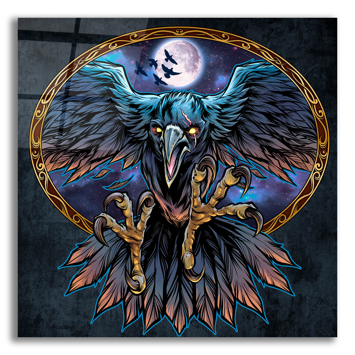 Epic Art 'Corax Russ Logo Design' by Flyland Designs, Acrylic Glass Wall Art