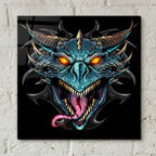 Epic Art 'Dragon Head' by Flyland Designs, Acrylic Glass Wall Art,12x12