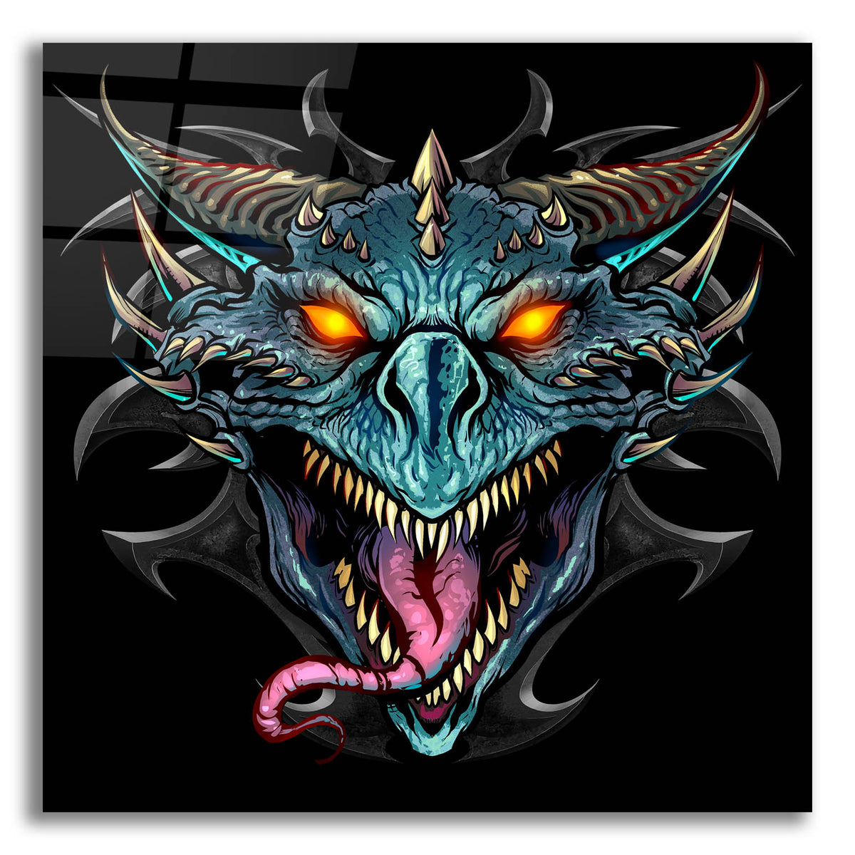 Epic Art 'Dragon Head' by Flyland Designs, Acrylic Glass Wall Art