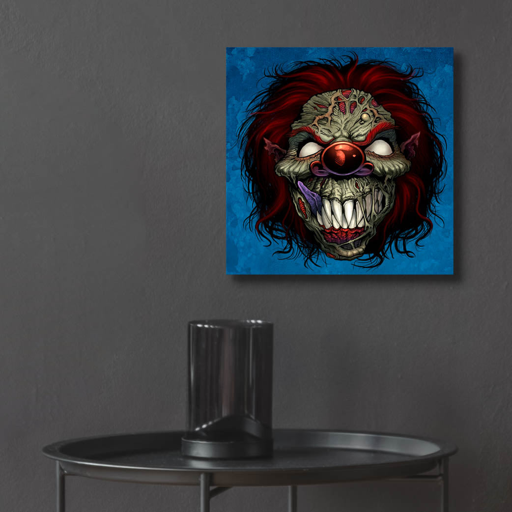 Epic Art 'Evil Clown 1' by Flyland Designs, Acrylic Glass Wall Art,12x12