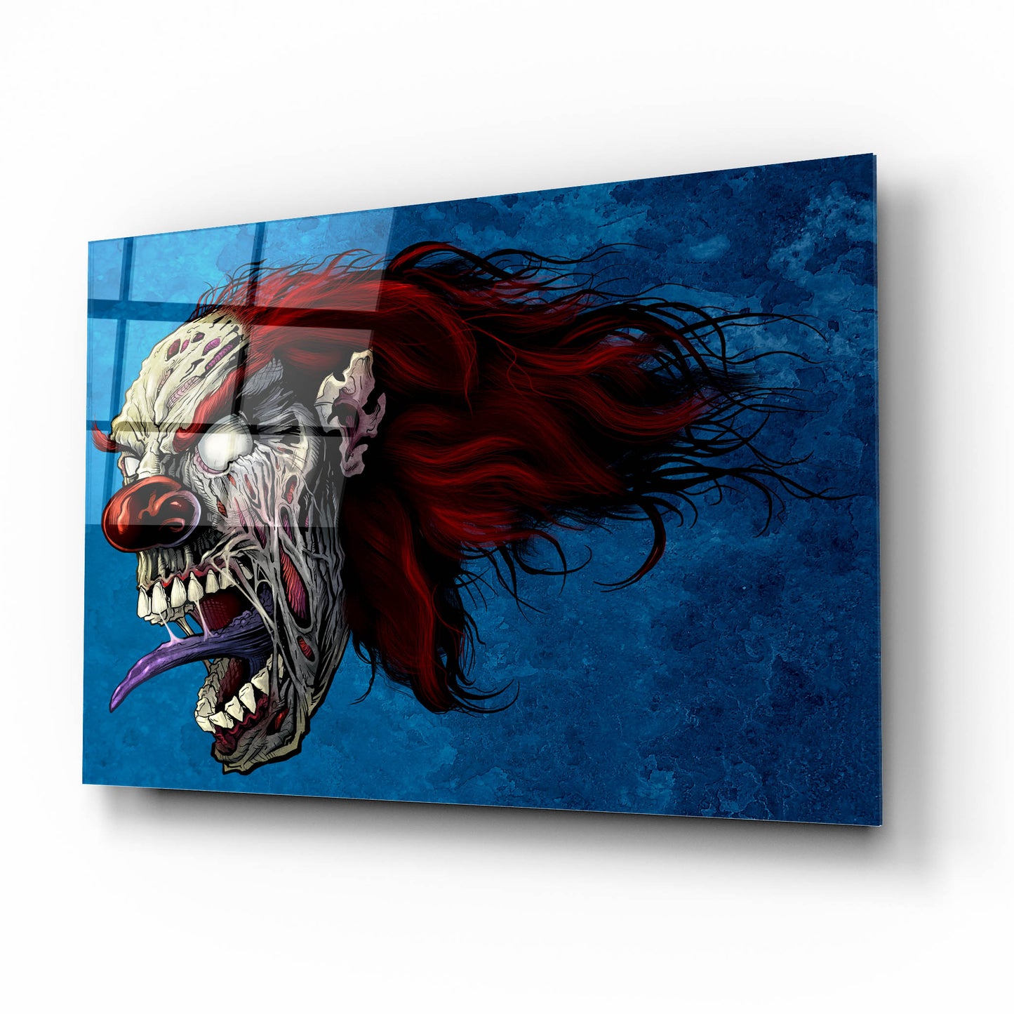 Epic Art 'Evil Clown 2' by Flyland Designs, Acrylic Glass Wall Art,16x12