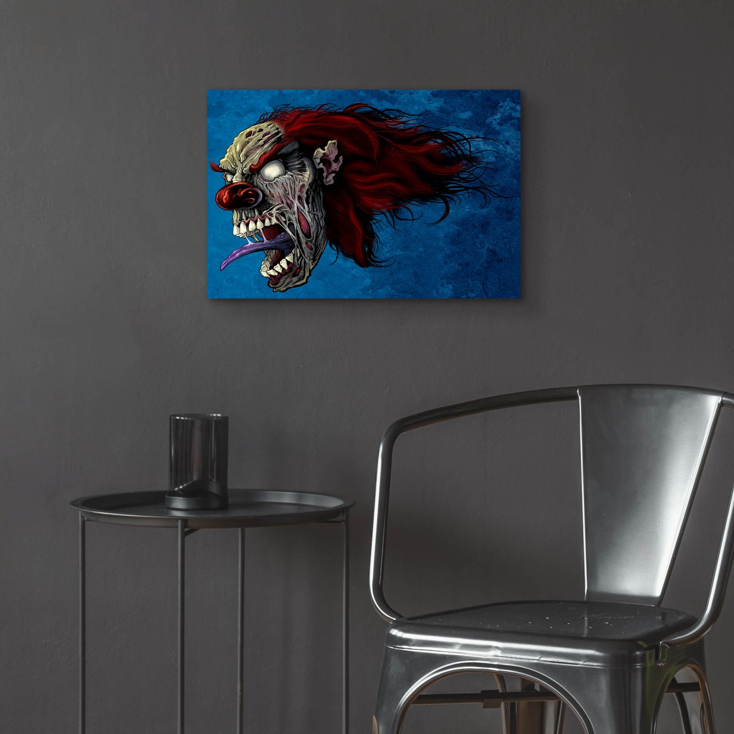 Epic Art 'Evil Clown 2' by Flyland Designs, Acrylic Glass Wall Art,24x16