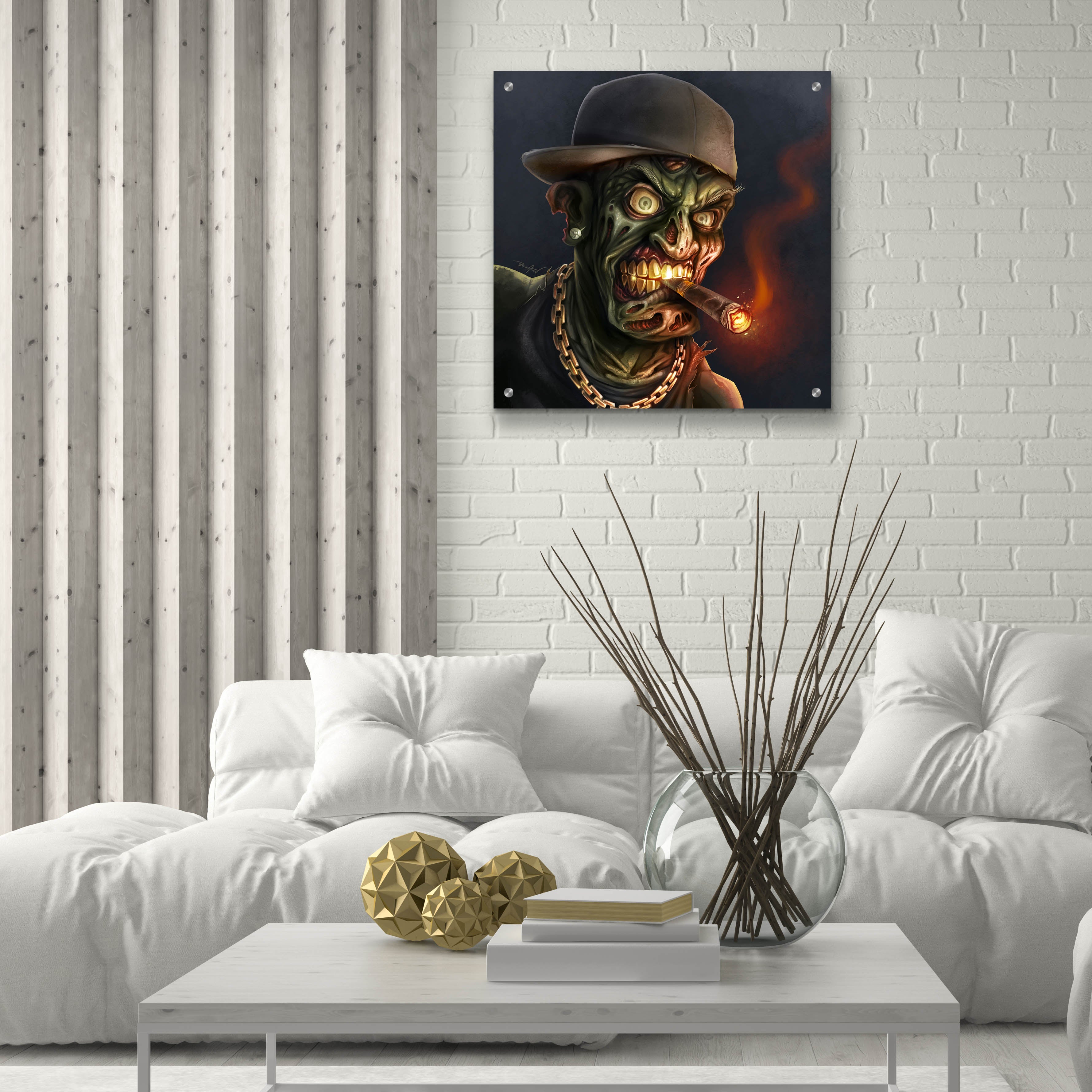 Epic Art 'Gangster Hip-Hop Zombie' by Flyland Designs, Acrylic