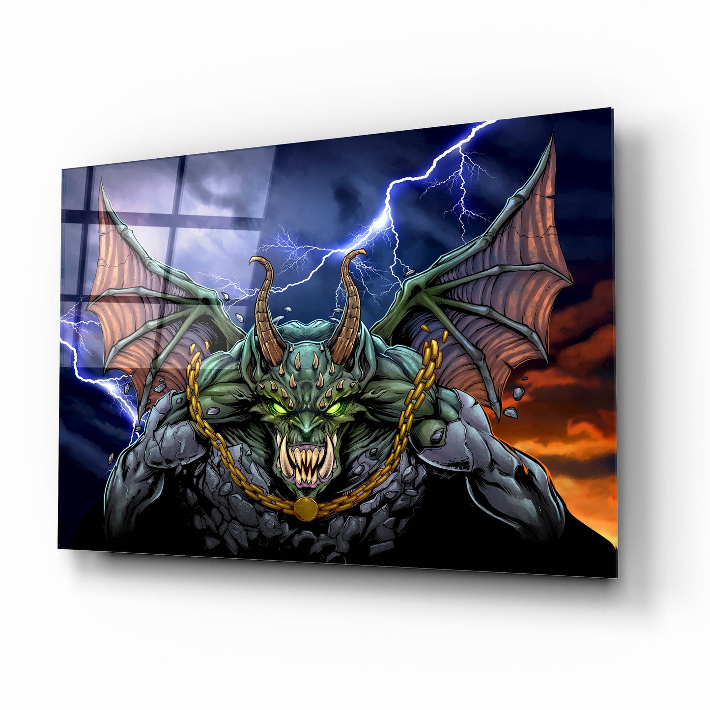 Epic Art 'Gargoyle 1' by Flyland Designs, Acrylic Glass Wall Art,16x12