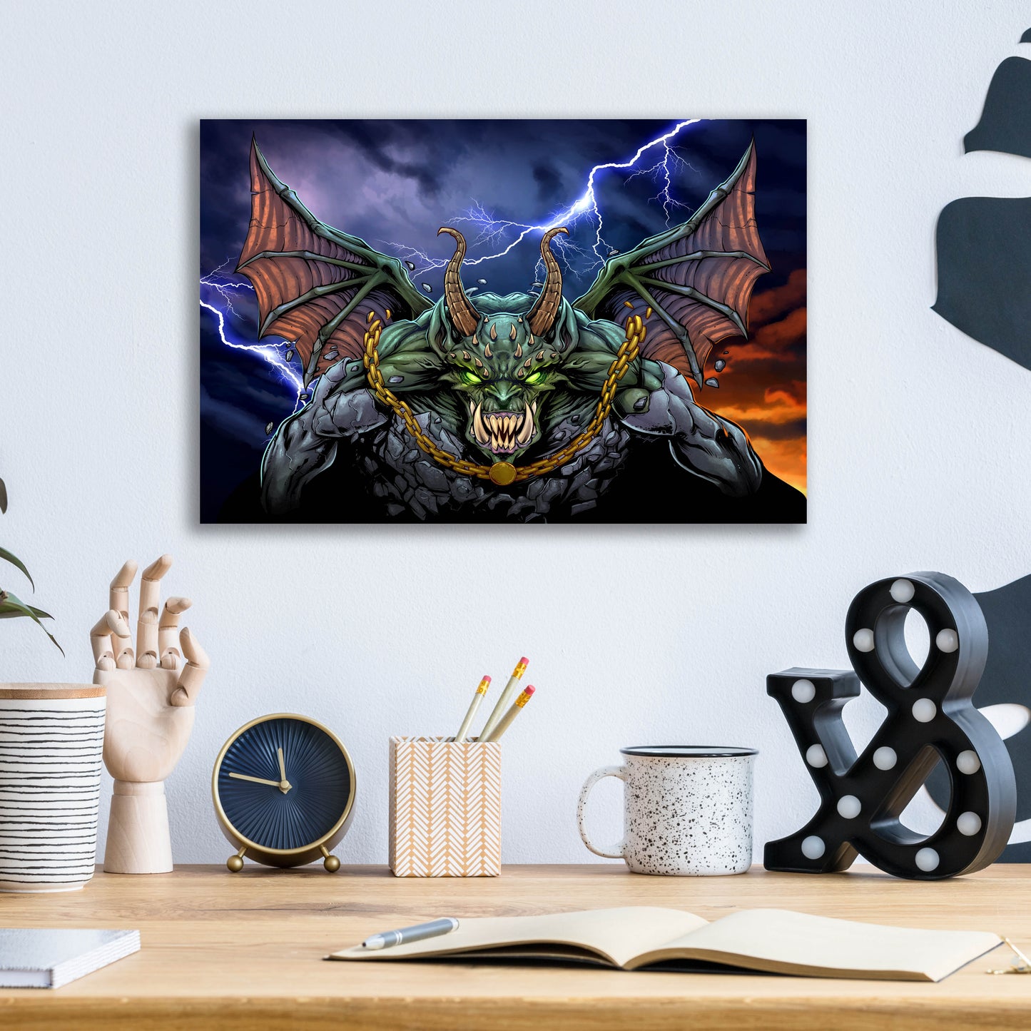 Epic Art 'Gargoyle 1' by Flyland Designs, Acrylic Glass Wall Art,16x12