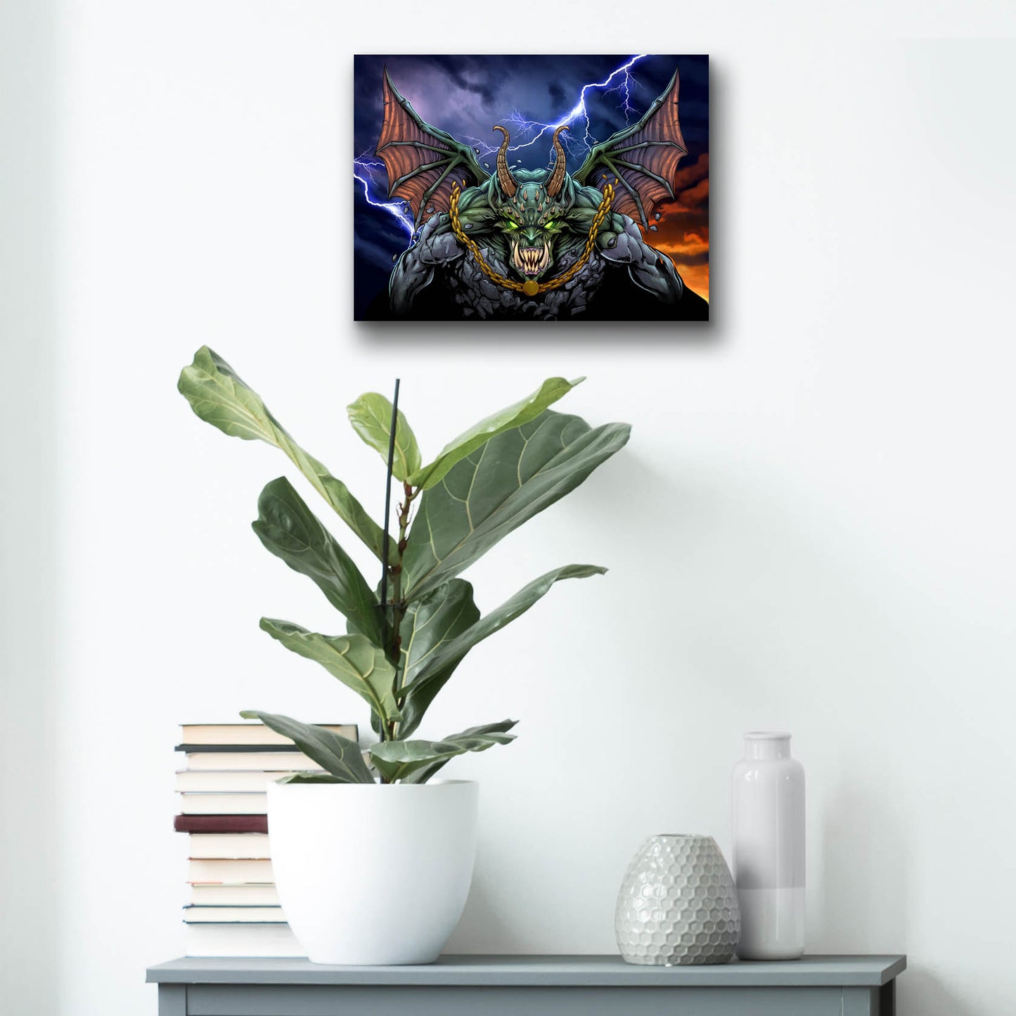 Epic Art 'Gargoyle 1' by Flyland Designs, Acrylic Glass Wall Art,16x12