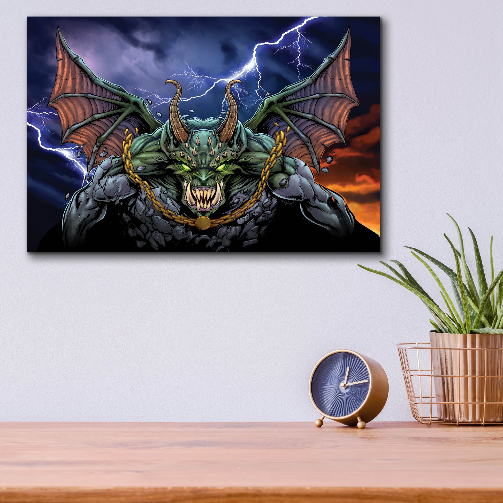 Epic Art 'Gargoyle 1' by Flyland Designs, Acrylic Glass Wall Art,16x12