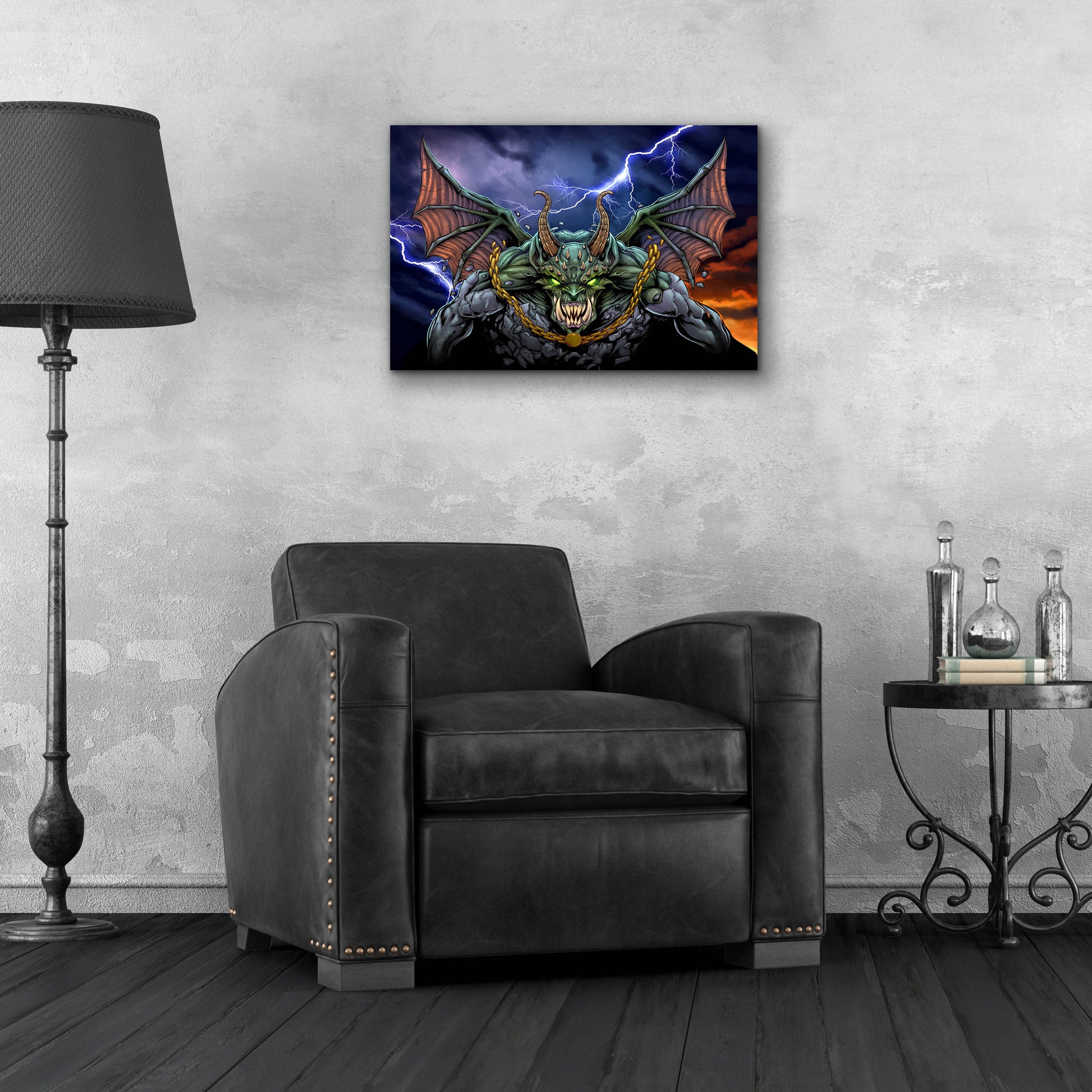 Epic Art 'Gargoyle 1' by Flyland Designs, Acrylic Glass Wall Art,24x16