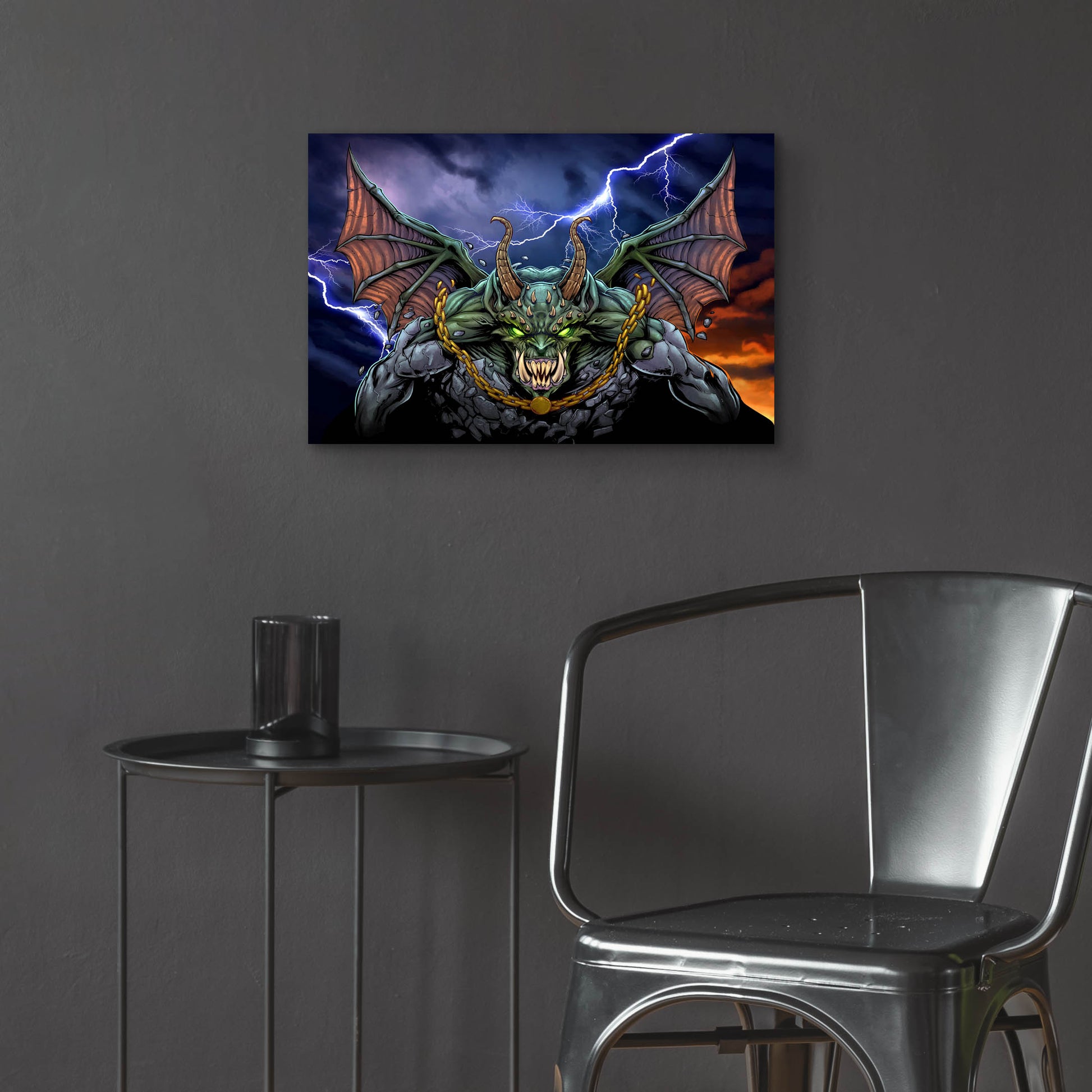 Epic Art 'Gargoyle 1' by Flyland Designs, Acrylic Glass Wall Art,24x16