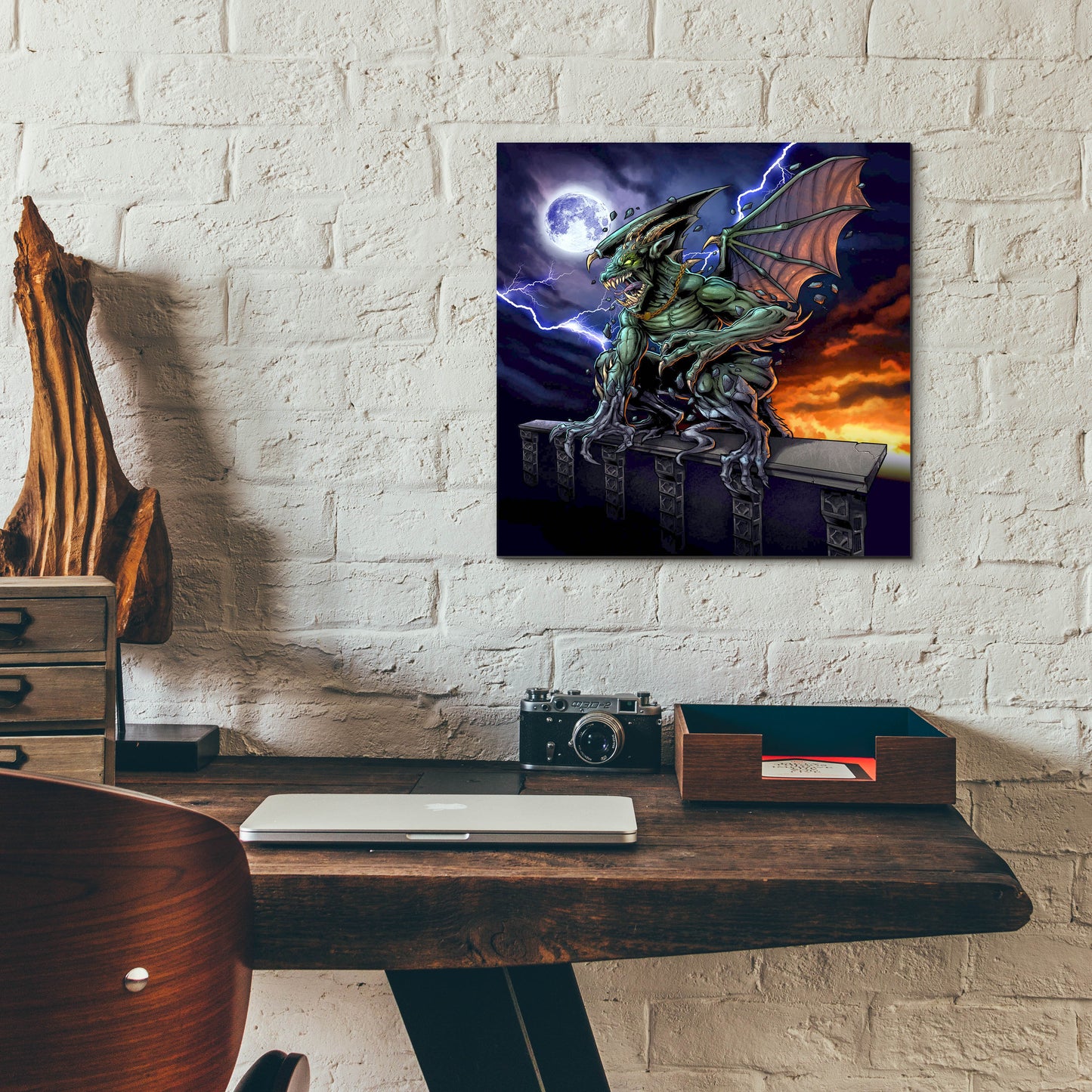 Epic Art 'Gargoyle 2' by Flyland Designs, Acrylic Glass Wall Art,12x12