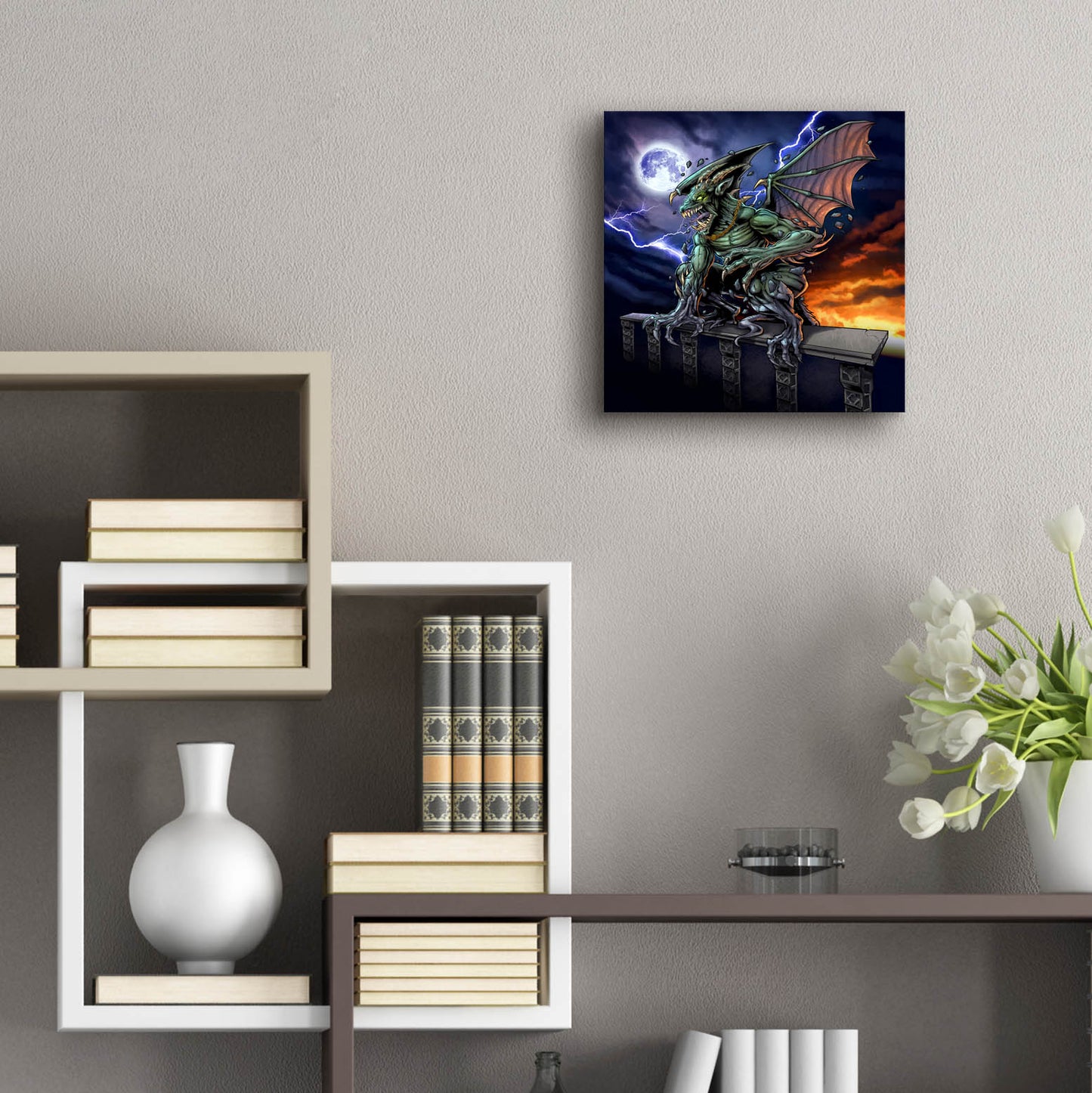 Epic Art 'Gargoyle 2' by Flyland Designs, Acrylic Glass Wall Art,12x12