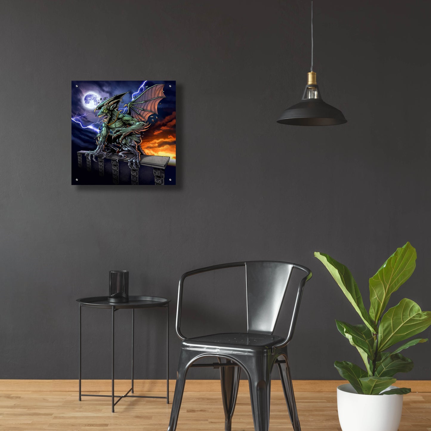 Epic Art 'Gargoyle 2' by Flyland Designs, Acrylic Glass Wall Art,24x24