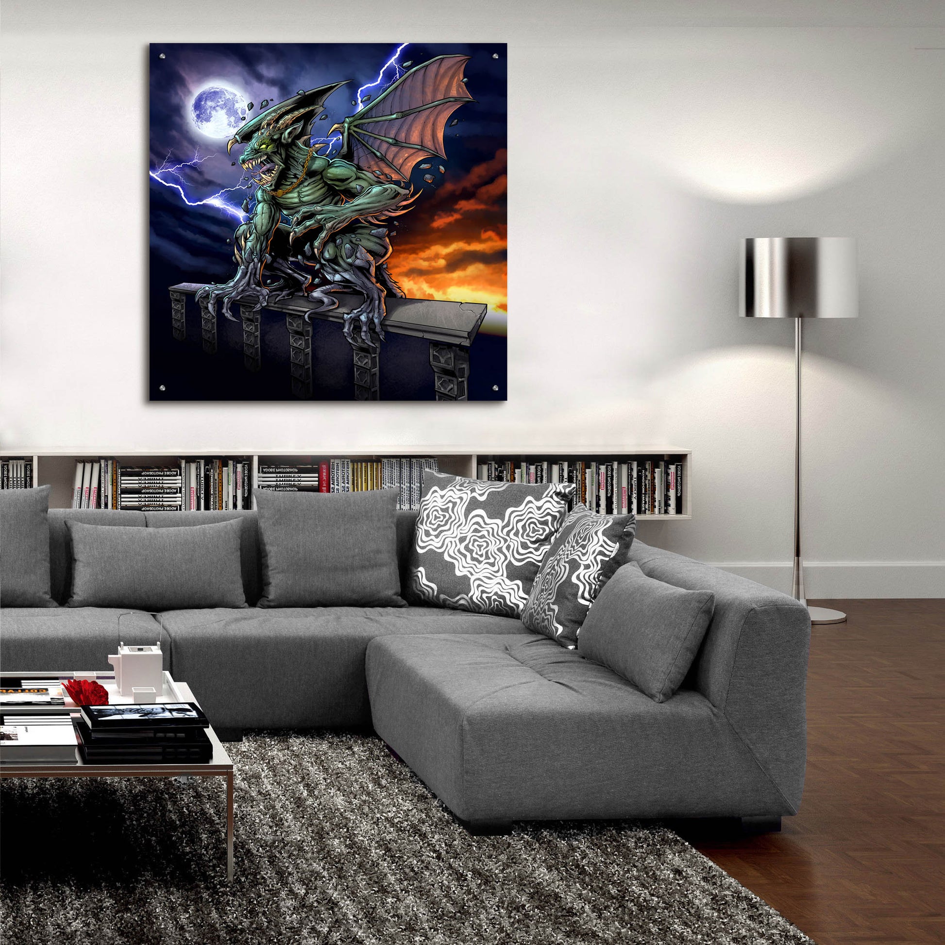 Epic Art 'Gargoyle 2' by Flyland Designs, Acrylic Glass Wall Art,36x36