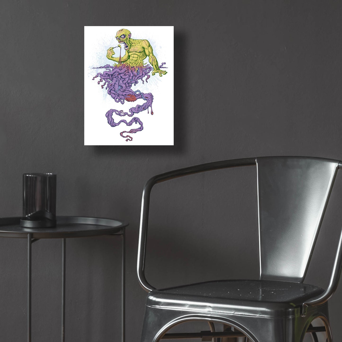 Epic Art 'Guy Eating Himself - Bon Appetit' by Flyland Designs, Acrylic Glass Wall Art,12x16