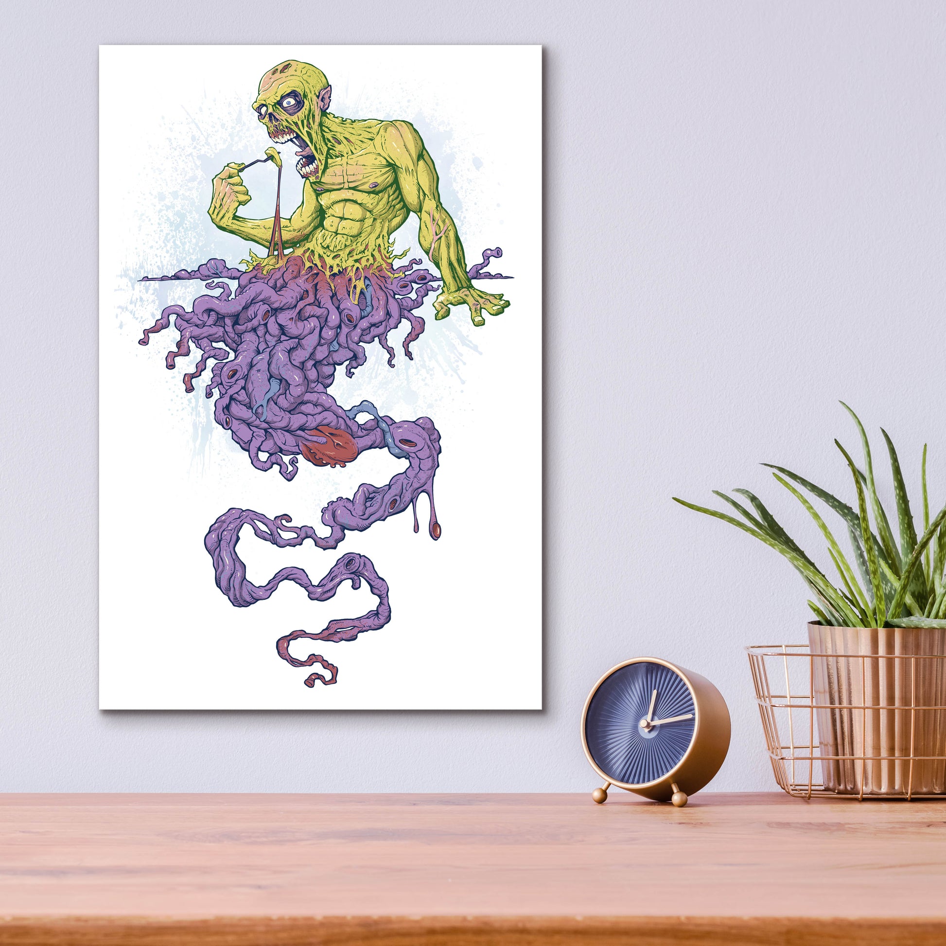 Epic Art 'Guy Eating Himself - Bon Appetit' by Flyland Designs, Acrylic Glass Wall Art,12x16