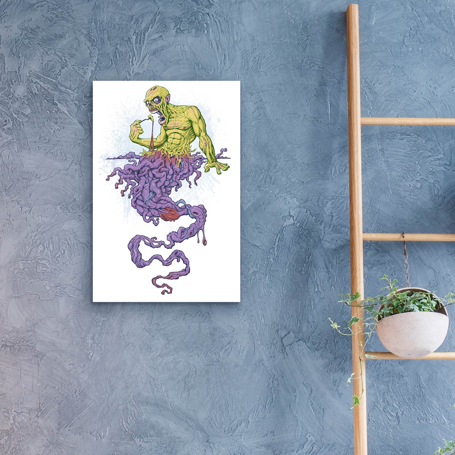 Epic Art 'Guy Eating Himself - Bon Appetit' by Flyland Designs, Acrylic Glass Wall Art,16x24