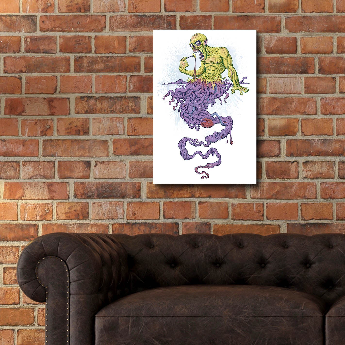 Epic Art 'Guy Eating Himself - Bon Appetit' by Flyland Designs, Acrylic Glass Wall Art,16x24