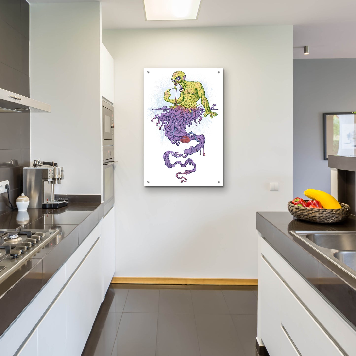 Epic Art 'Guy Eating Himself - Bon Appetit' by Flyland Designs, Acrylic Glass Wall Art,24x36