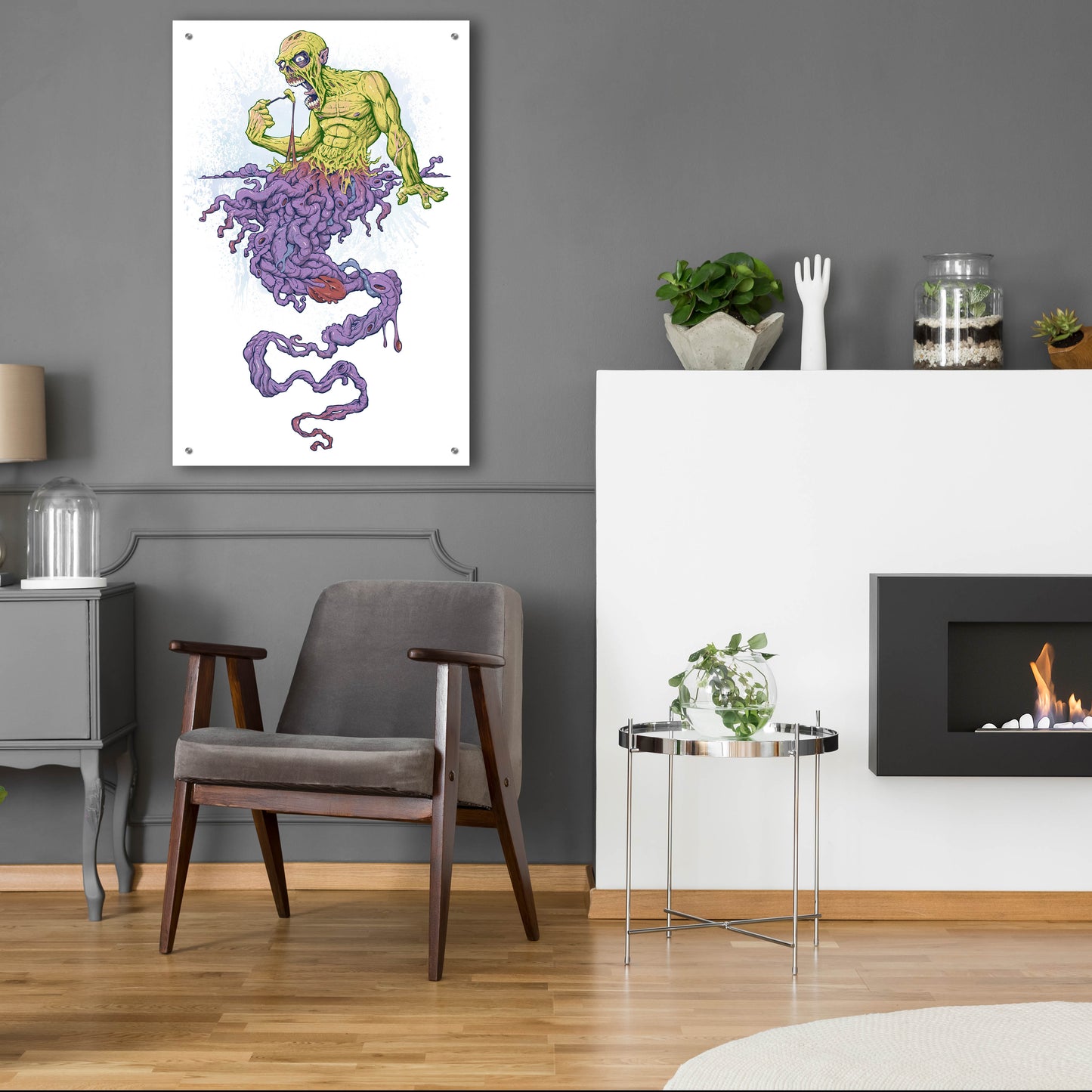 Epic Art 'Guy Eating Himself - Bon Appetit' by Flyland Designs, Acrylic Glass Wall Art,24x36