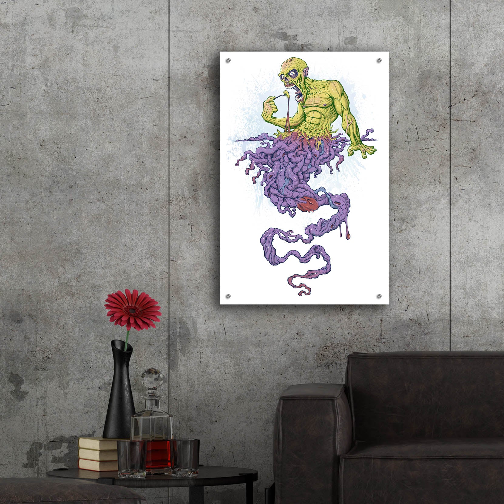 Epic Art 'Guy Eating Himself - Bon Appetit' by Flyland Designs, Acrylic Glass Wall Art,24x36