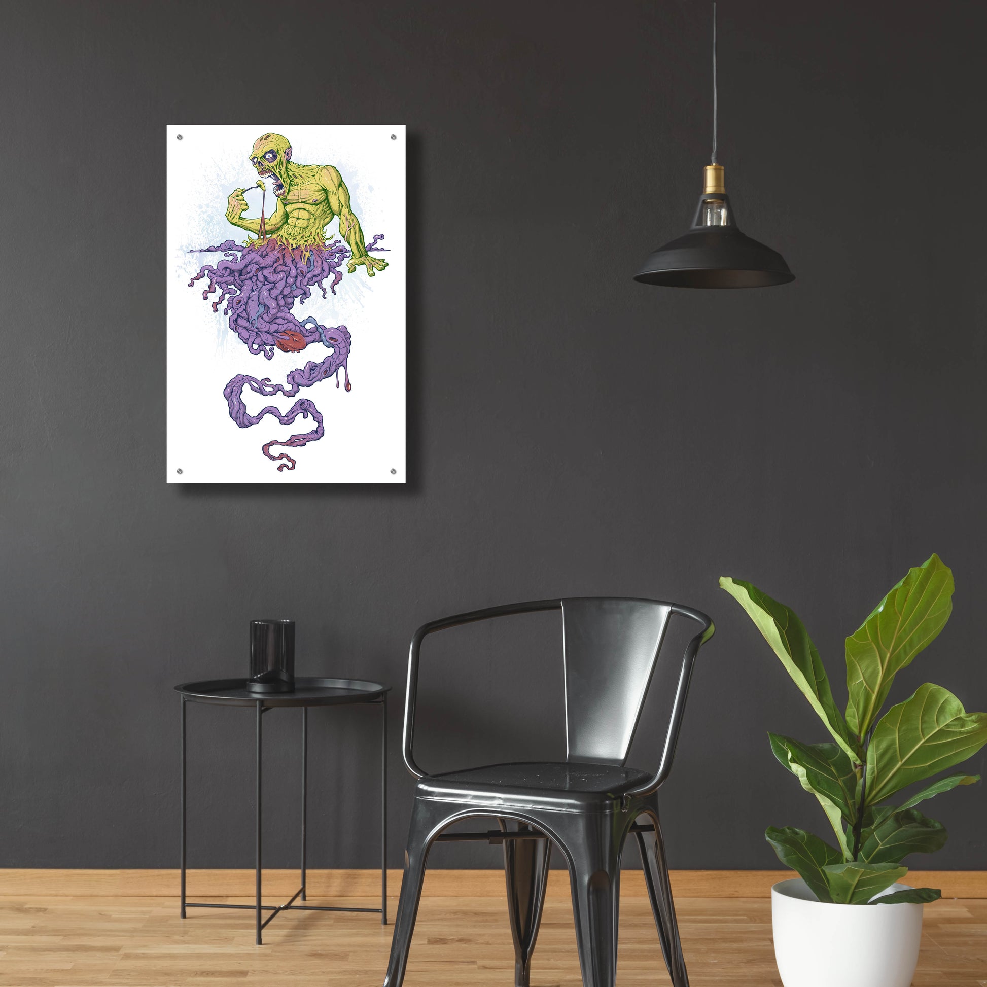 Epic Art 'Guy Eating Himself - Bon Appetit' by Flyland Designs, Acrylic Glass Wall Art,24x36