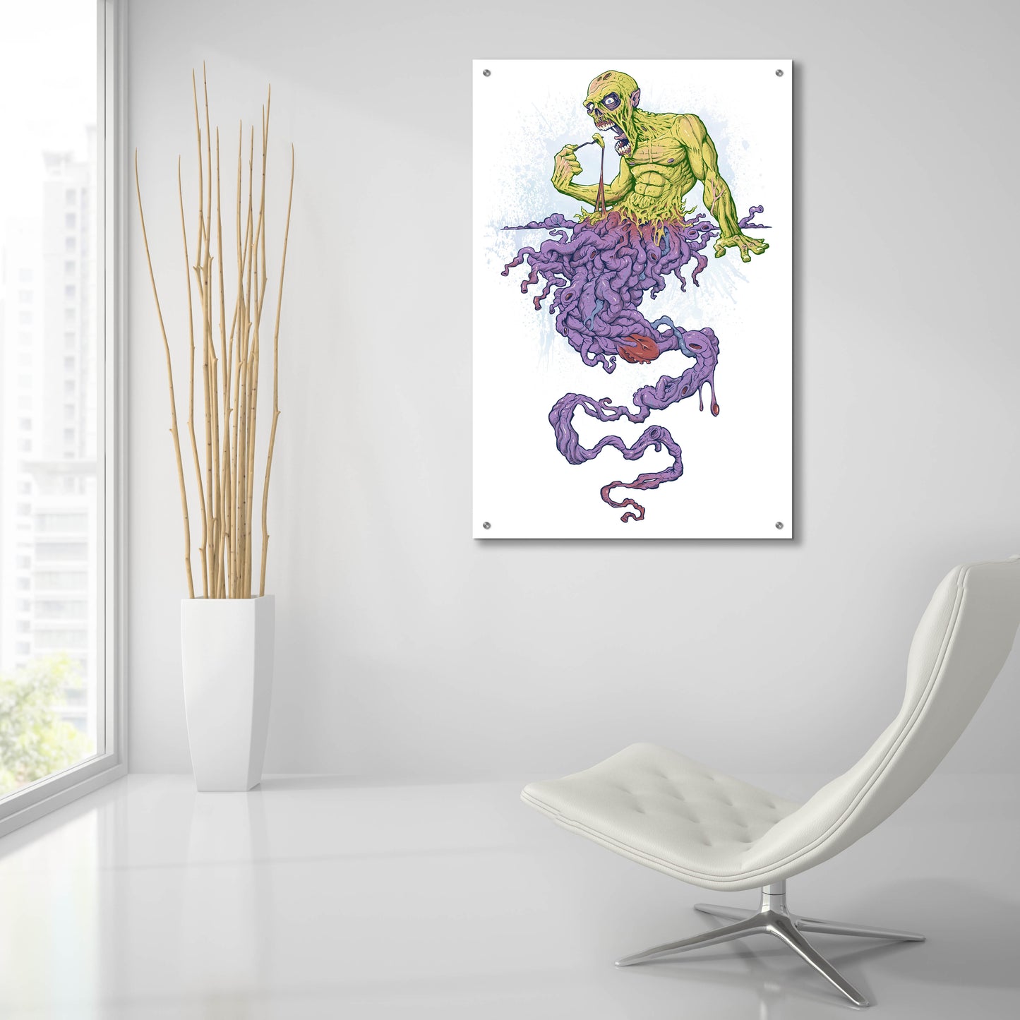 Epic Art 'Guy Eating Himself - Bon Appetit' by Flyland Designs, Acrylic Glass Wall Art,24x36