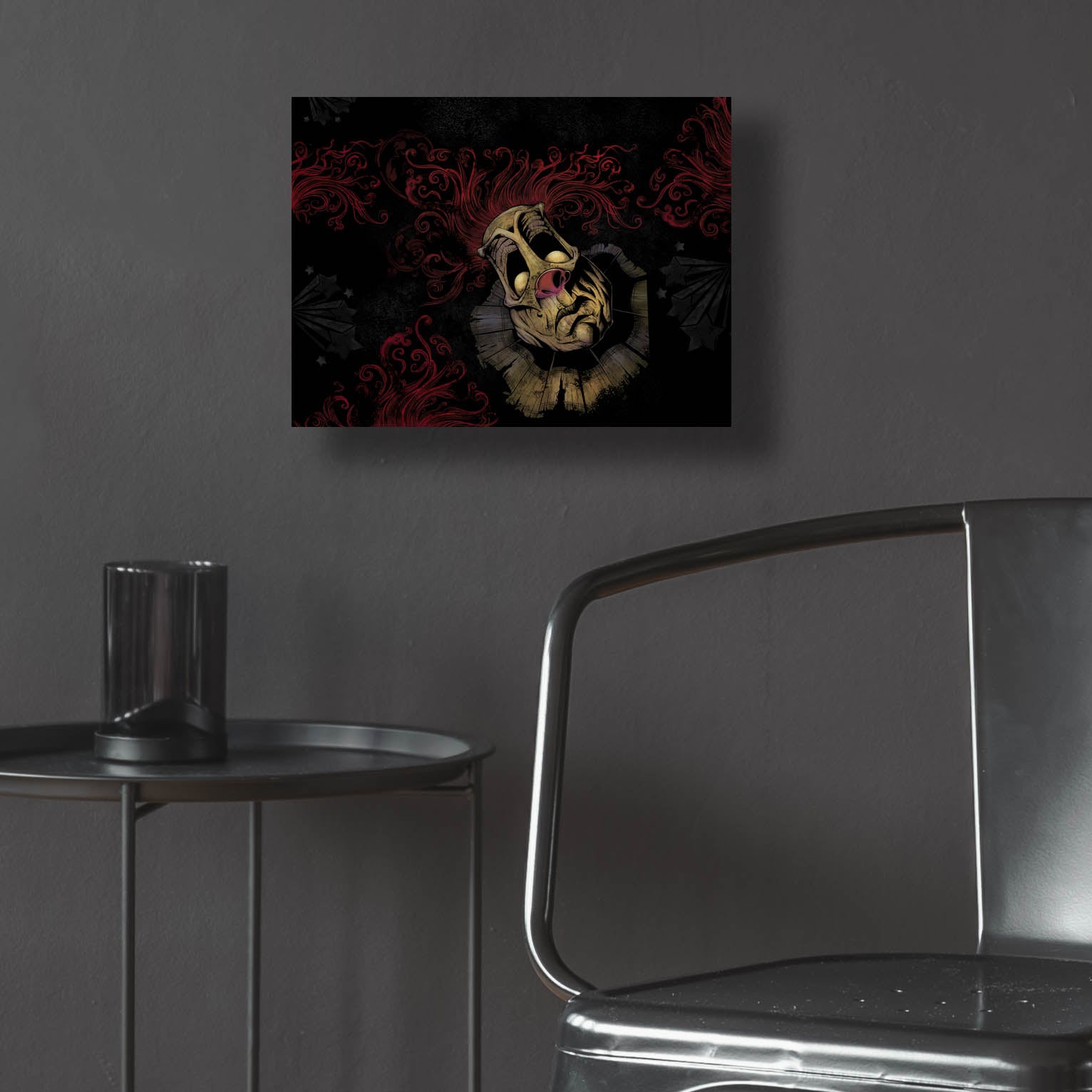 Epic Art 'RageOn Dark Clown' by Flyland Designs, Acrylic Glass Wall Art,16x12