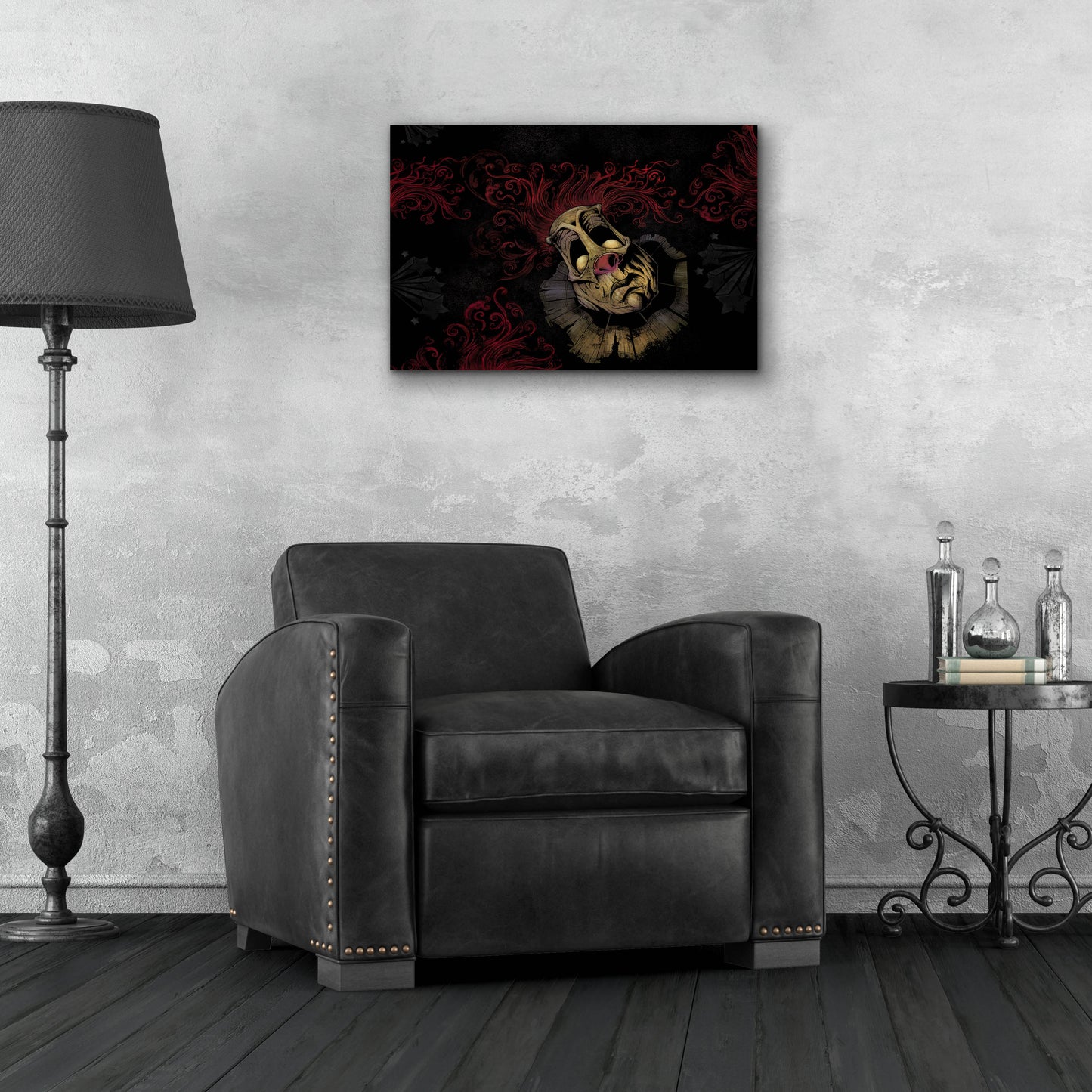 Epic Art 'RageOn Dark Clown' by Flyland Designs, Acrylic Glass Wall Art,24x16