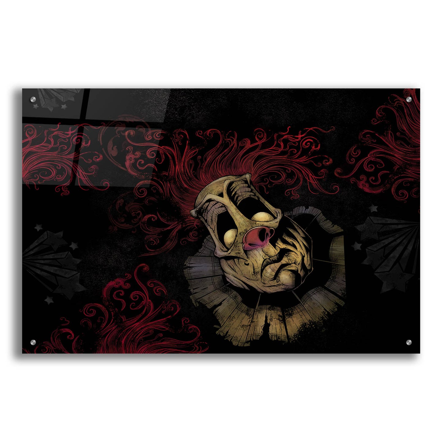 Epic Art 'RageOn Dark Clown' by Flyland Designs, Acrylic Glass Wall Art,36x24