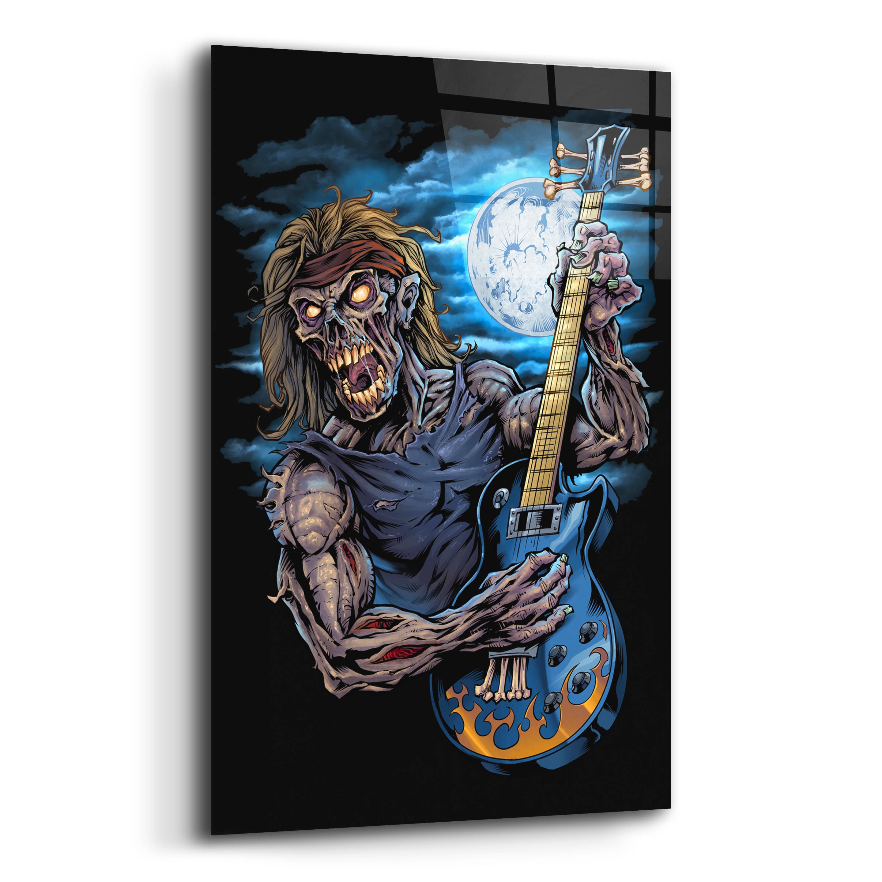 Epic Art 'Zombie Guitar Player' by Flyland Designs, Acrylic Glass