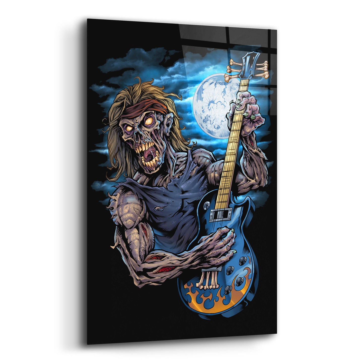 Epic Art 'Zombie Guitar Player' by Flyland Designs, Acrylic Glass Wall Art,12x16