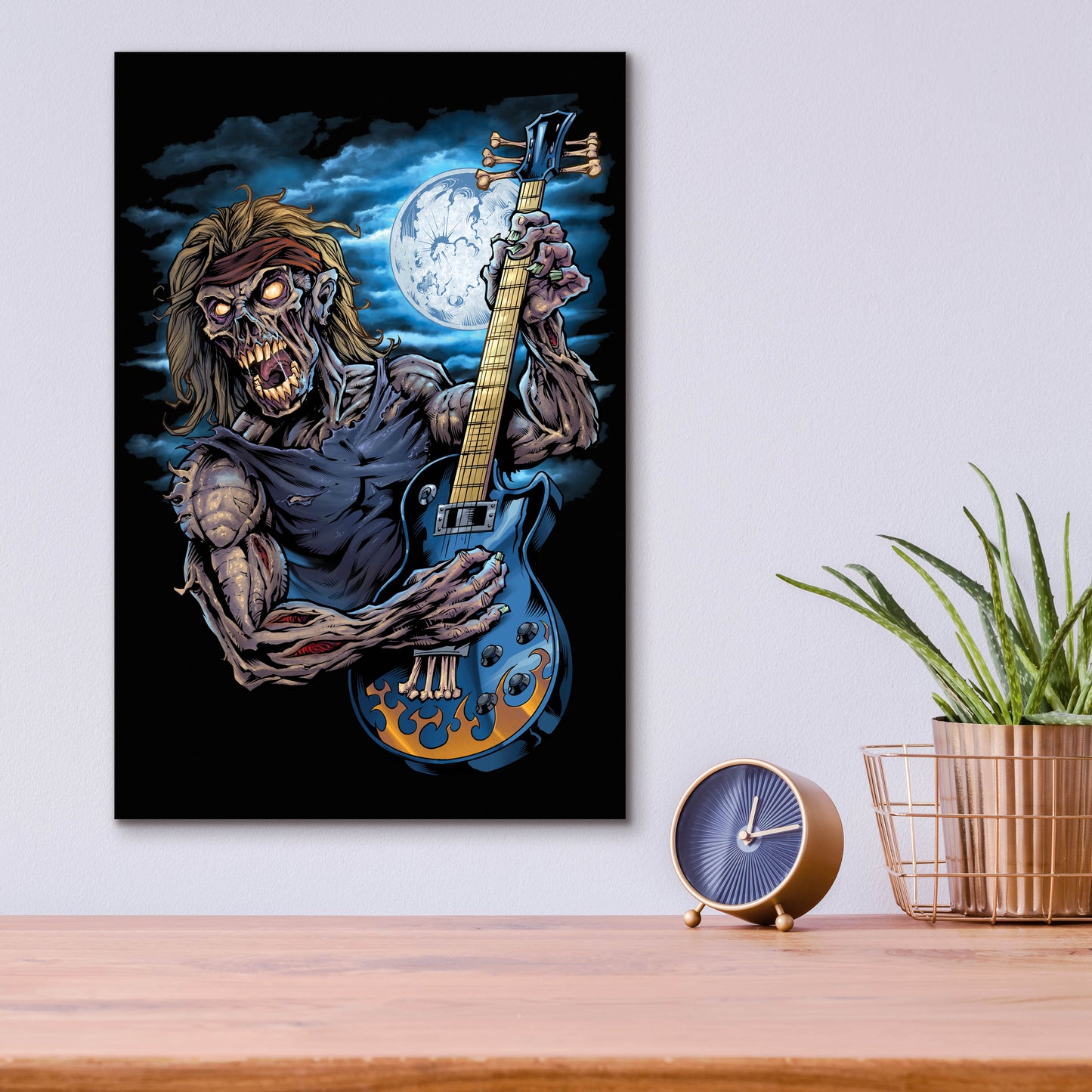 Epic Art 'Zombie Guitar Player' by Flyland Designs, Acrylic Glass Wall Art,12x16