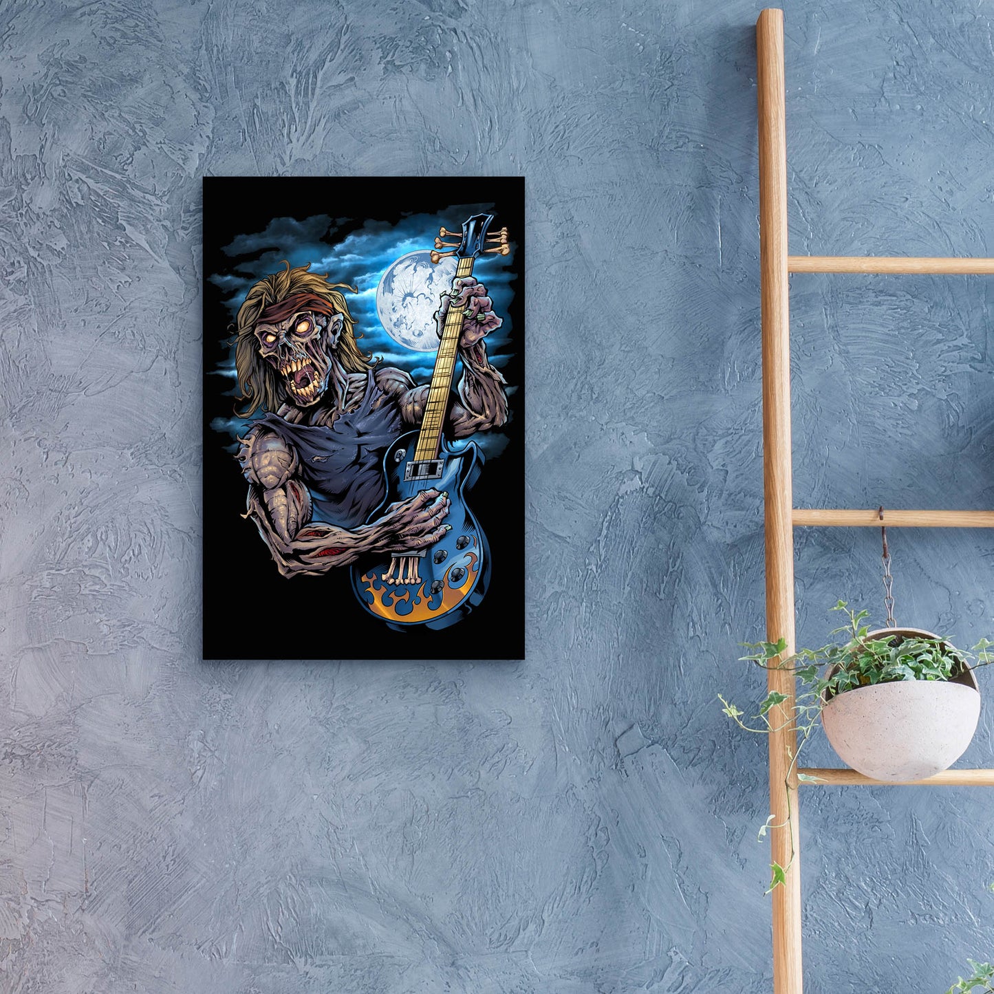 Epic Art 'Zombie Guitar Player' by Flyland Designs, Acrylic Glass Wall Art,16x24