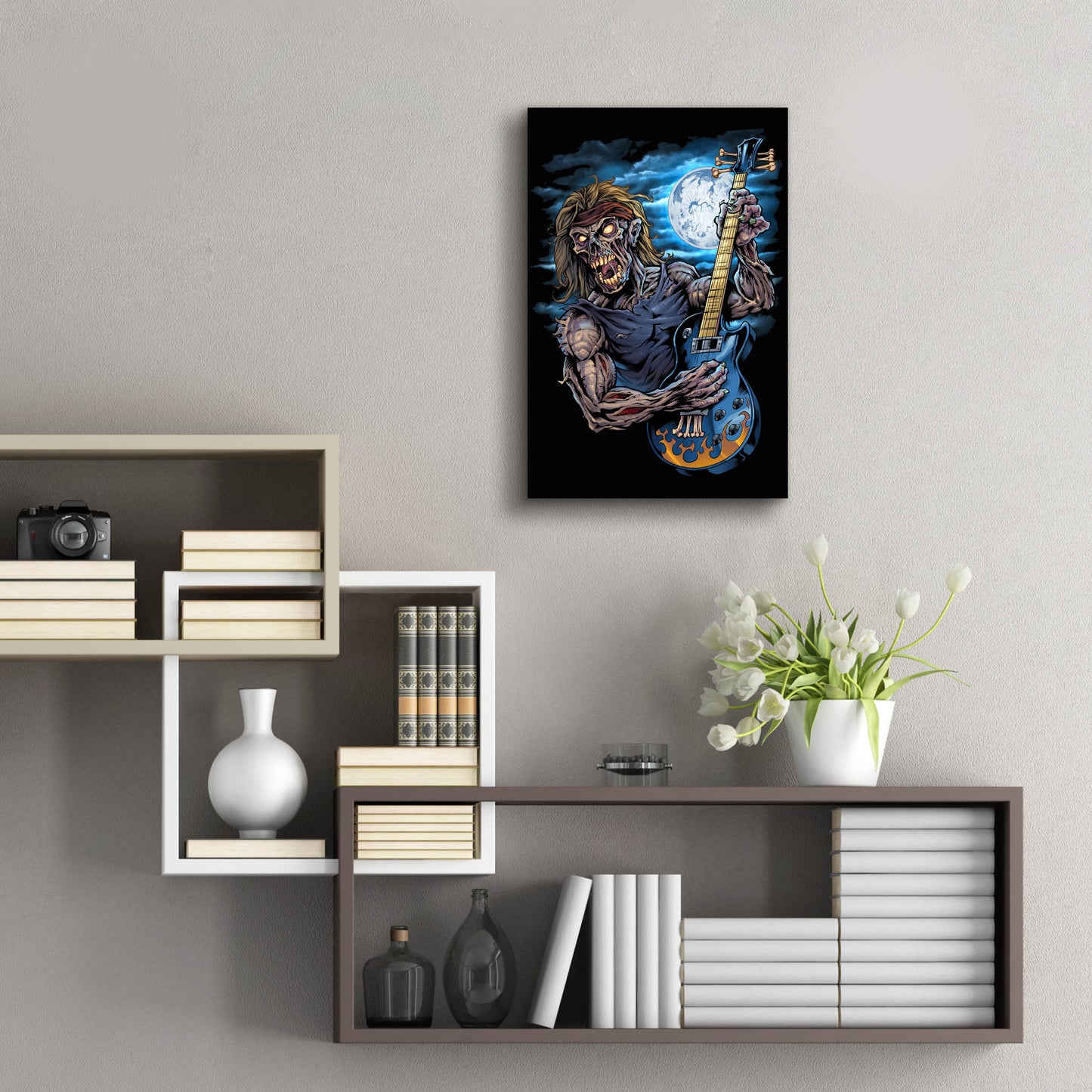 Epic Art 'Zombie Guitar Player' by Flyland Designs, Acrylic Glass Wall Art,16x24